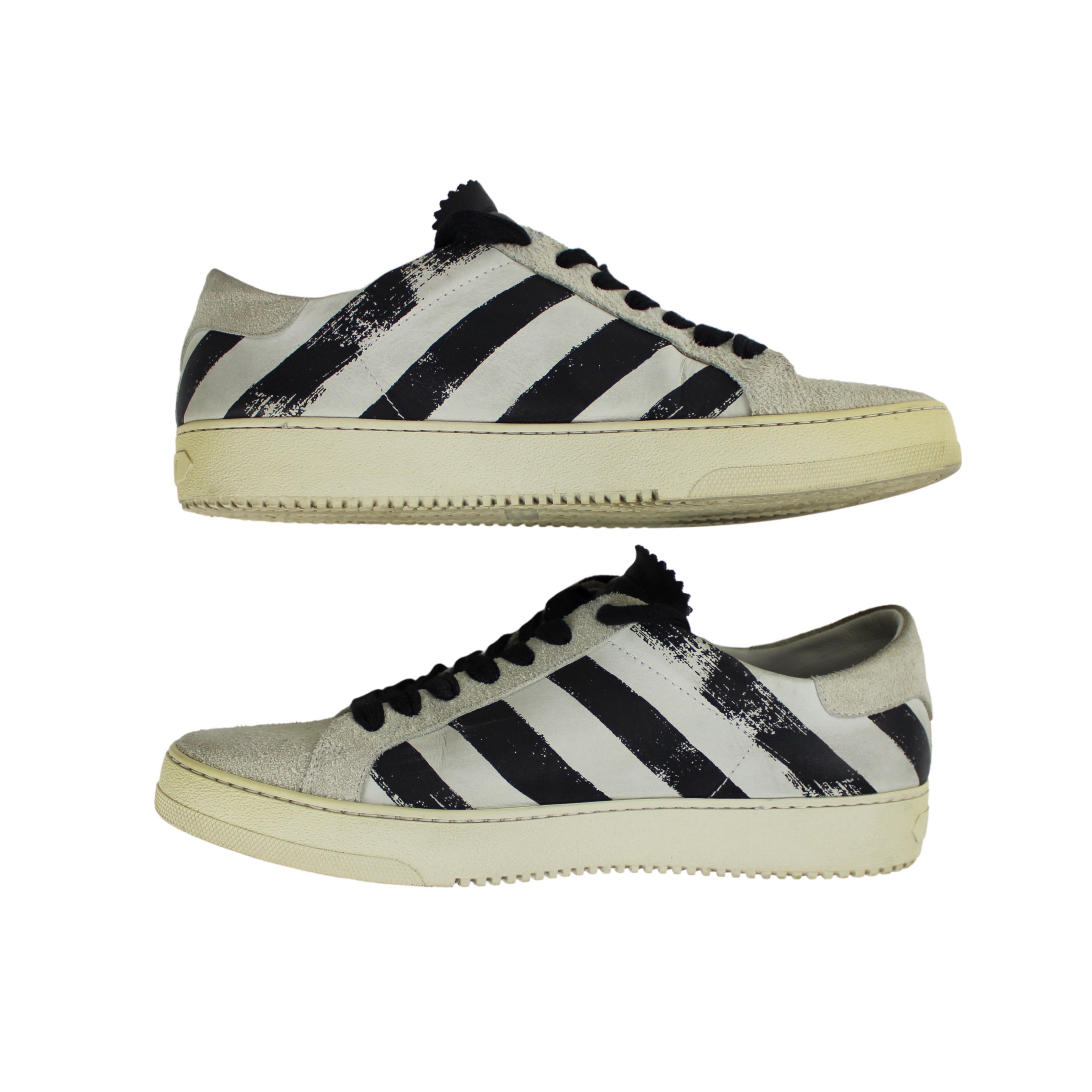Off-White Off-White Diagonal Stripe Distressed Sneakers Size US 8 / EU 41 - 6 Thumbnail