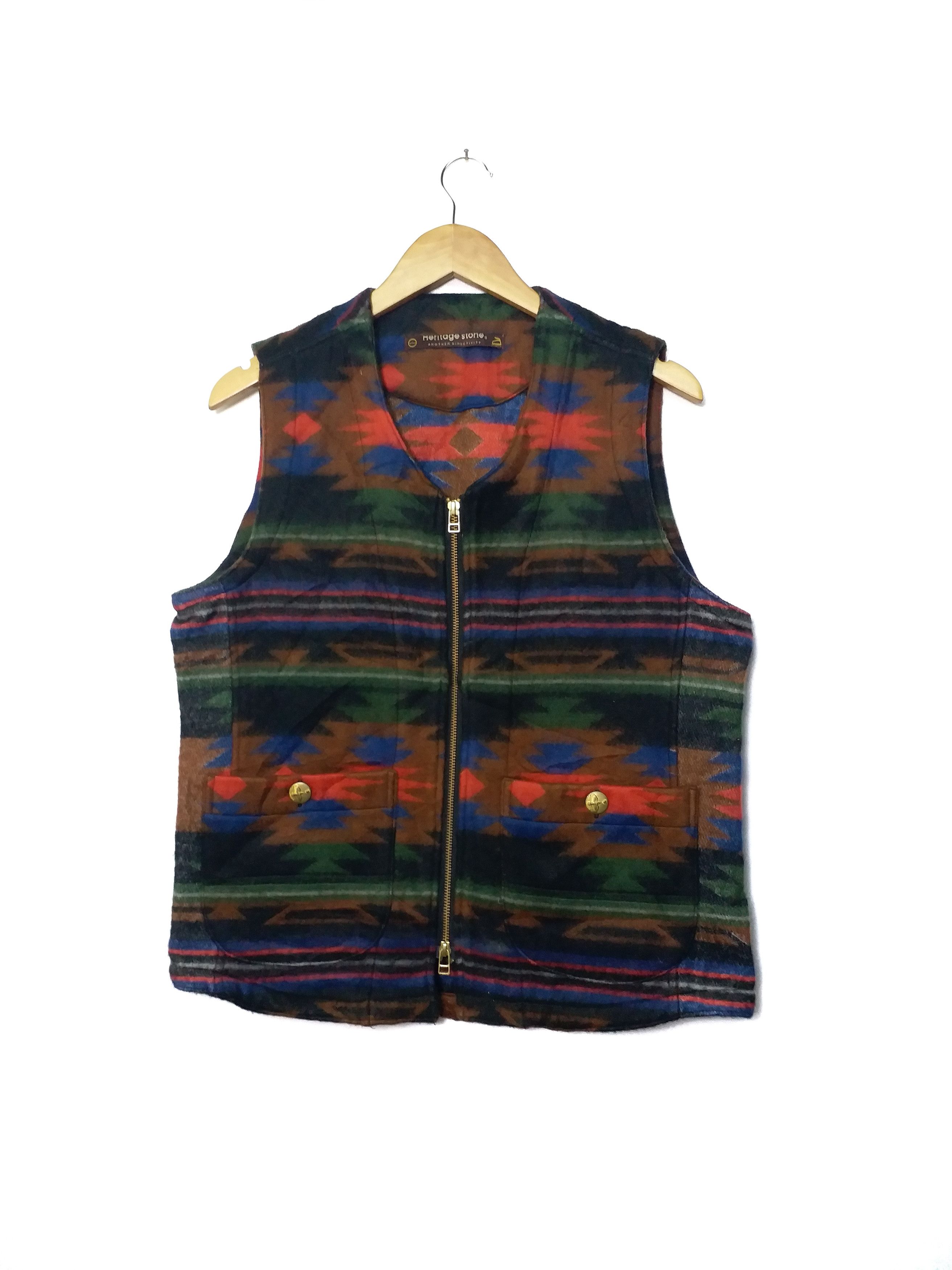 Japanese Brand 90’s AZTEC NAVAJO Heritage Stone Streetwear Size US M / EU 48-50 / 2 - 1 Thumbnail