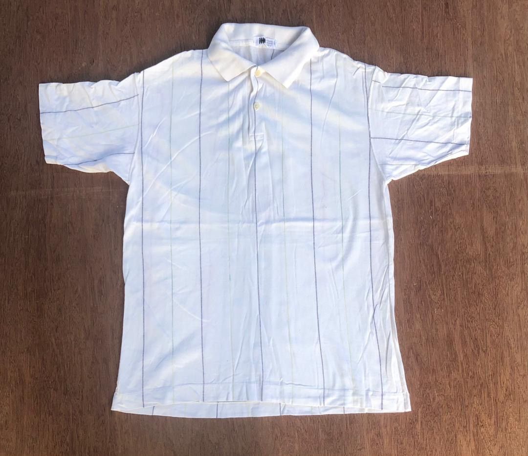 image of Polo Tee D - 5 Issey Miyake in White, Men's (Size Medium)