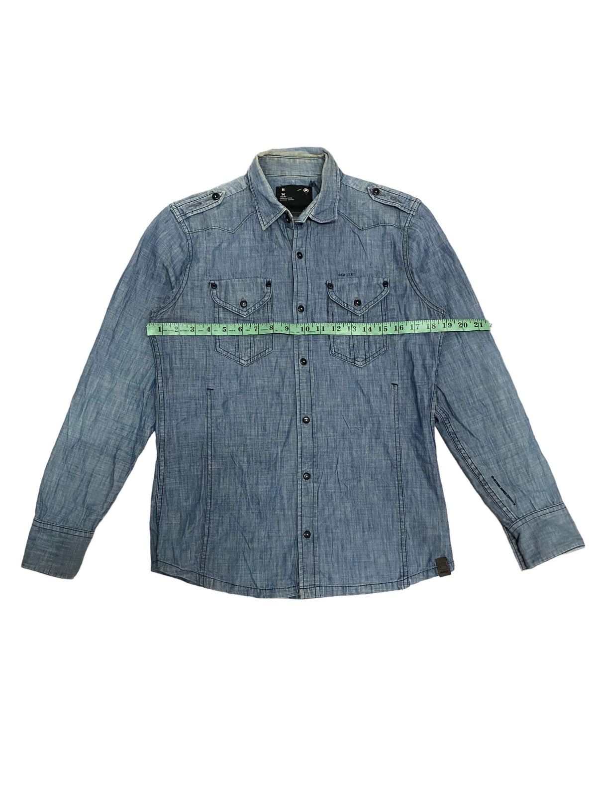 G-Star × Japanese Brand × Vintage Offer‼️Vintage G-star Raw Denim Shirt Size US M / EU 48-50 / 2 - 15 Thumbnail