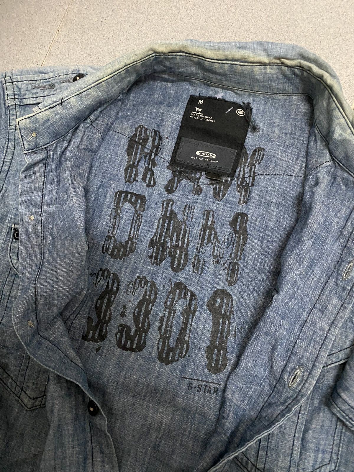 G-Star × Japanese Brand × Vintage Offer‼️Vintage G-star Raw Denim Shirt Size US M / EU 48-50 / 2 - 8 Thumbnail