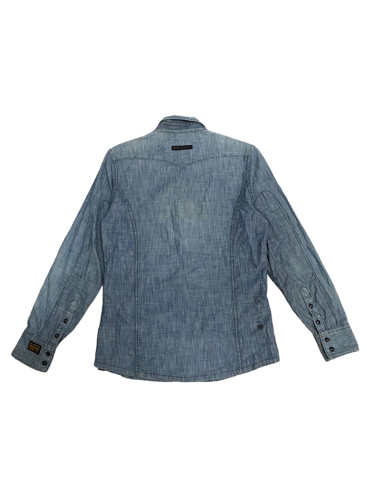 G-Star × Japanese Brand × Vintage Offer‼️Vintage G-star Raw Denim Shirt Size US M / EU 48-50 / 2 - 3 Thumbnail