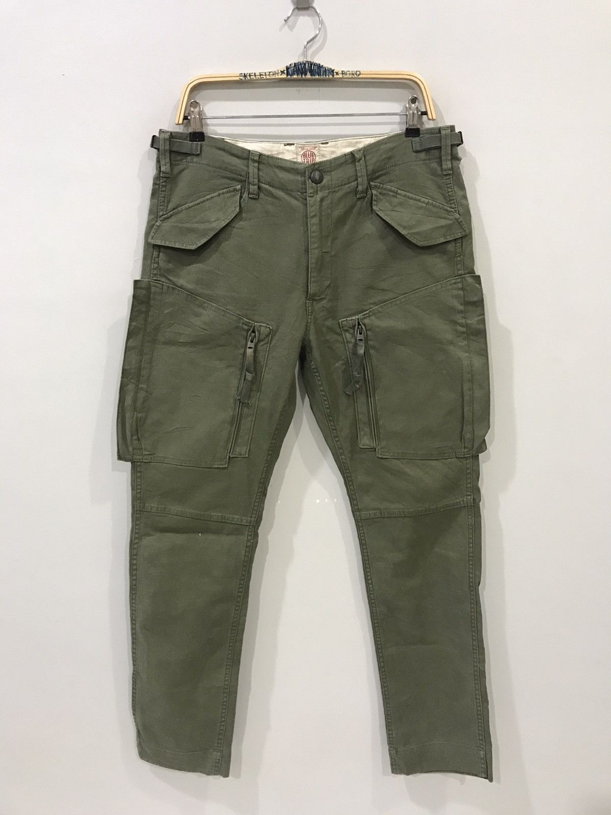 image of Edwin Vintage Military Design Hidden Pocket Tactical Pant in Military Green, Men's (Size 33)