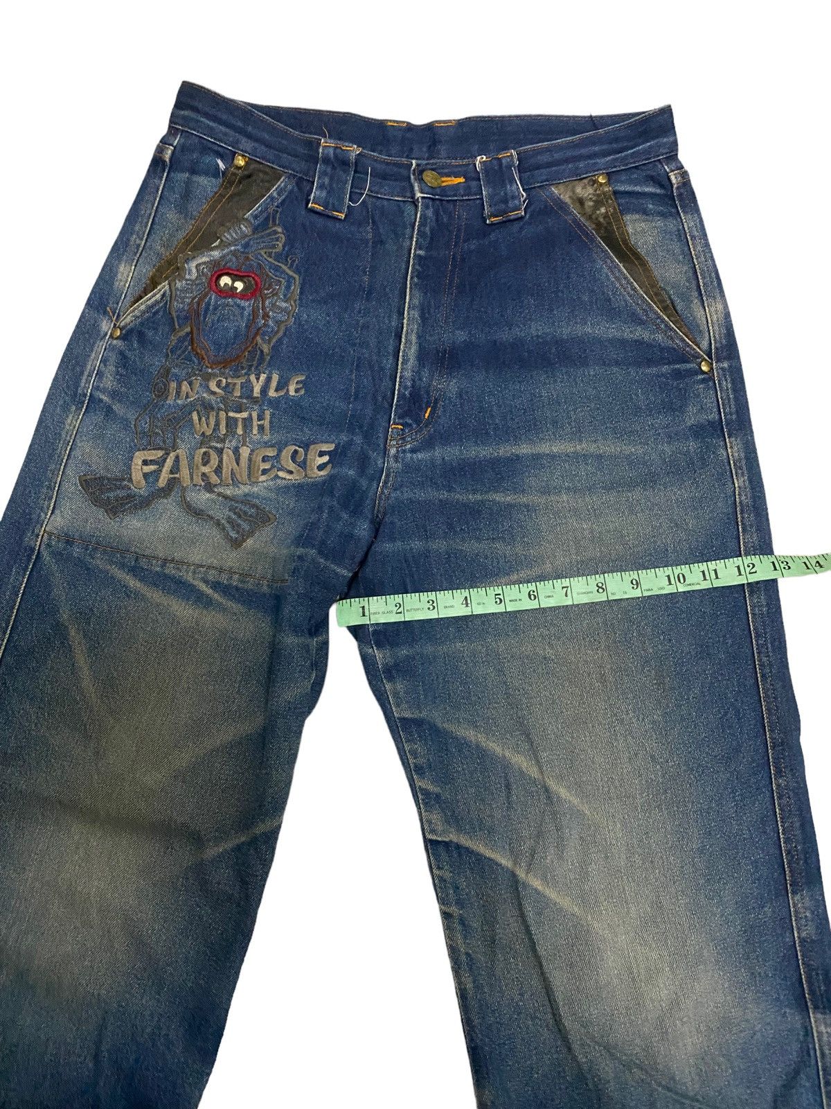 Japanese Brand × Vintage Vintage Farnese Japanese Distress Denim Jeans Size US 32 / EU 48 - 14 Thumbnail