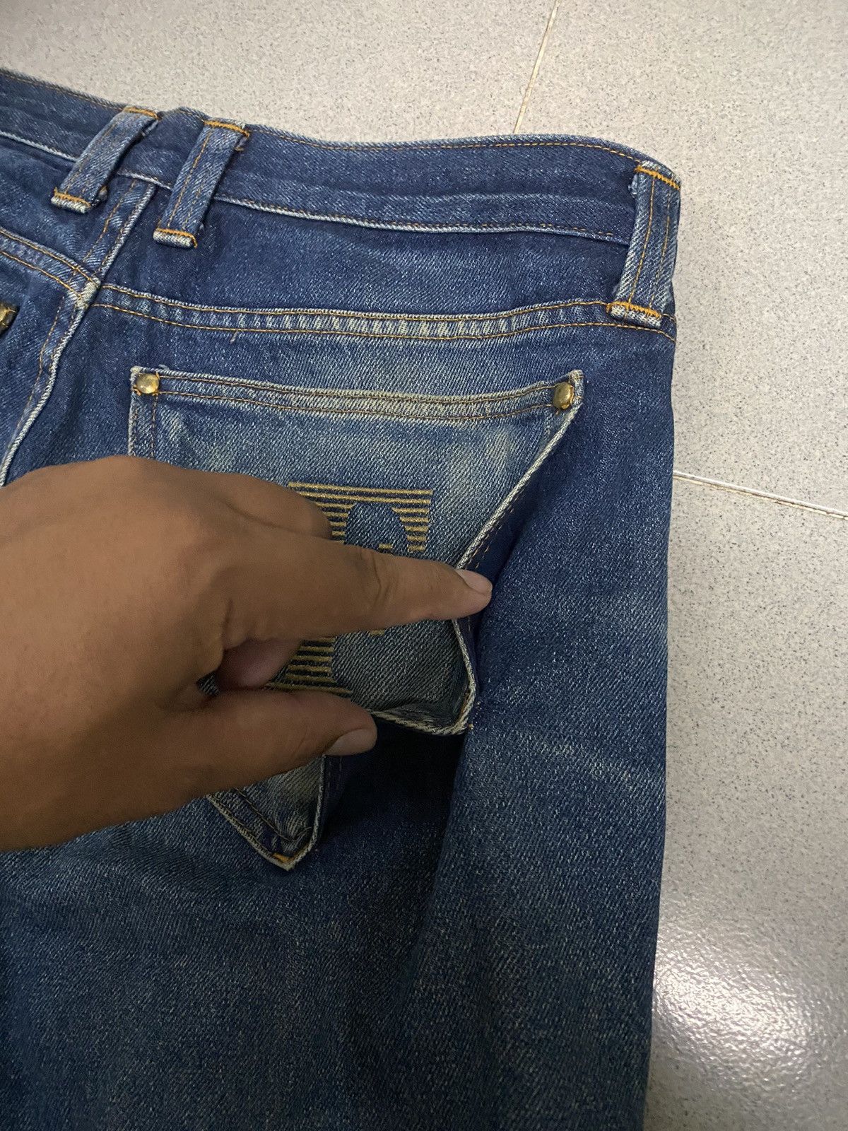 Japanese Brand × Vintage Vintage Farnese Japanese Distress Denim Jeans Size US 32 / EU 48 - 12 Thumbnail