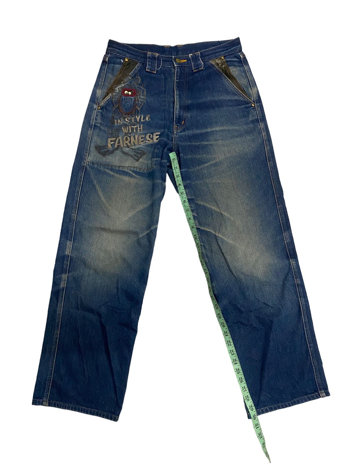 Japanese Brand × Vintage Vintage Farnese Japanese Distress Denim Jeans Size US 32 / EU 48 - 16 Thumbnail
