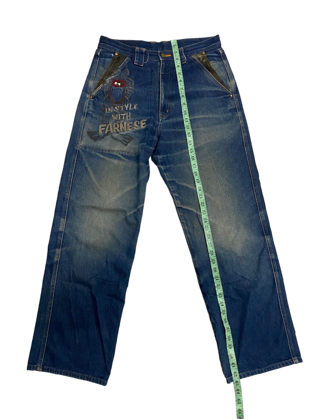 Japanese Brand × Vintage Vintage Farnese Japanese Distress Denim Jeans Size US 32 / EU 48 - 17 Thumbnail