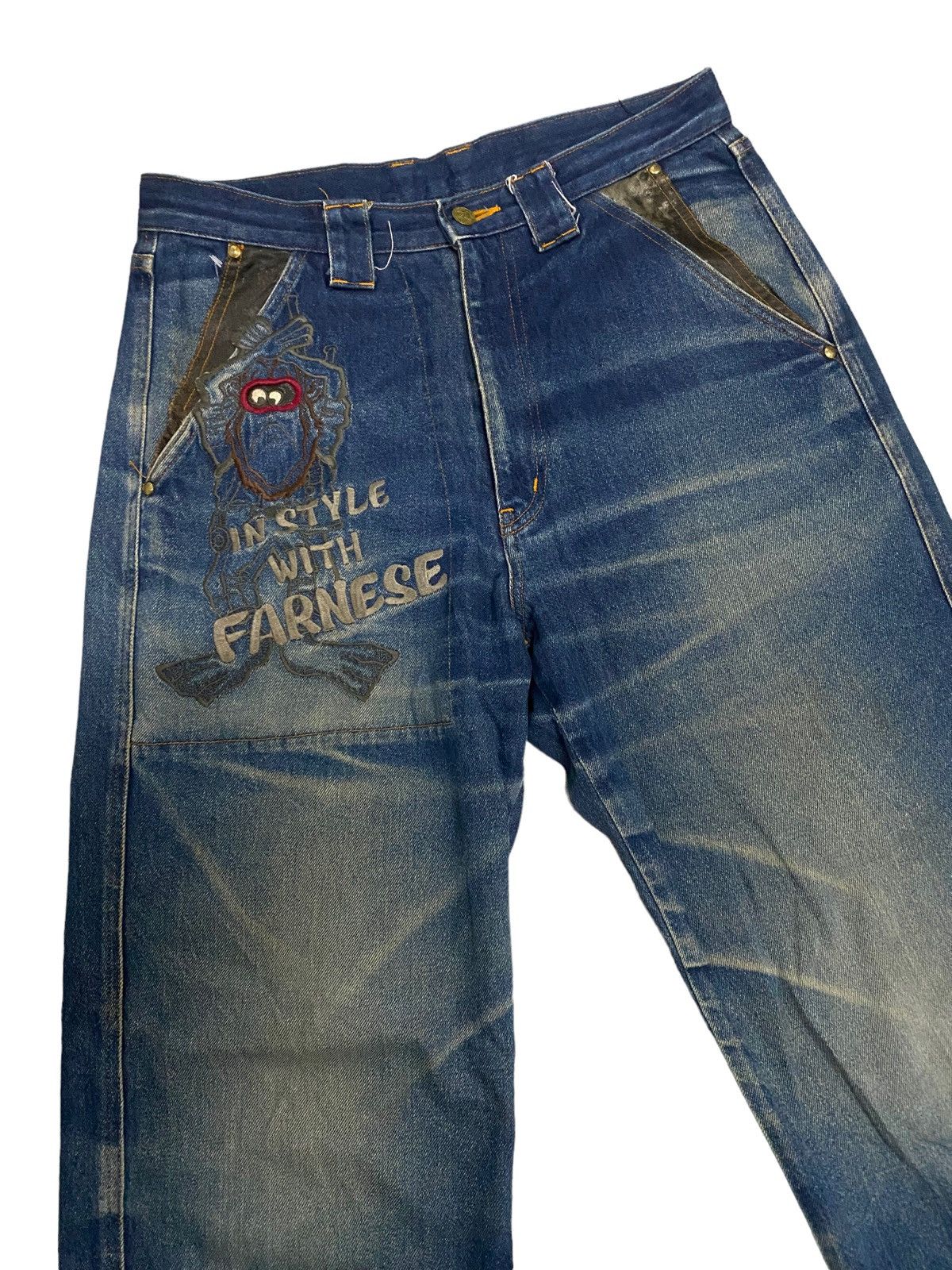 Japanese Brand × Vintage Vintage Farnese Japanese Distress Denim Jeans Size US 32 / EU 48 - 3 Thumbnail