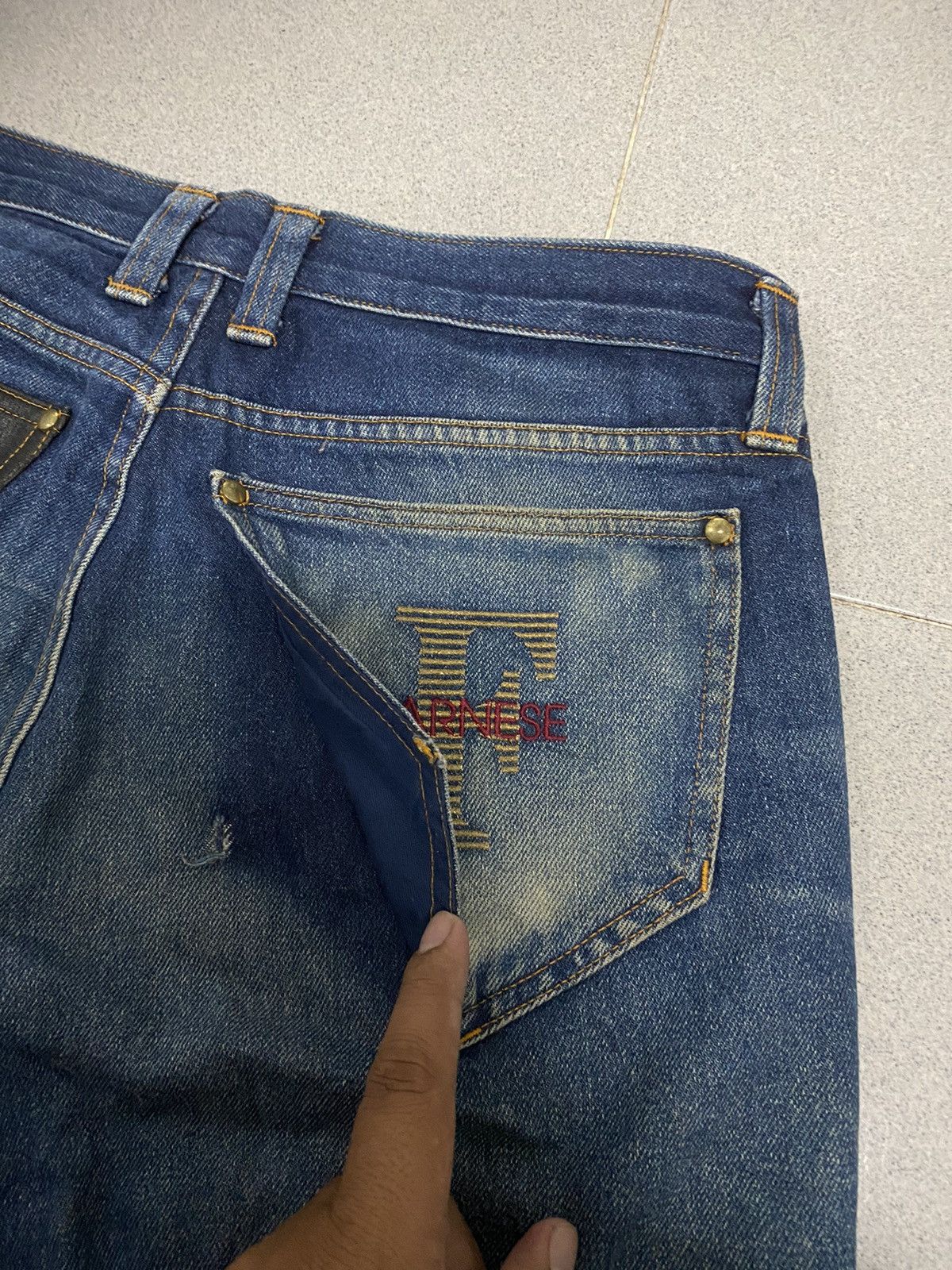 Japanese Brand × Vintage Vintage Farnese Japanese Distress Denim Jeans Size US 32 / EU 48 - 11 Thumbnail