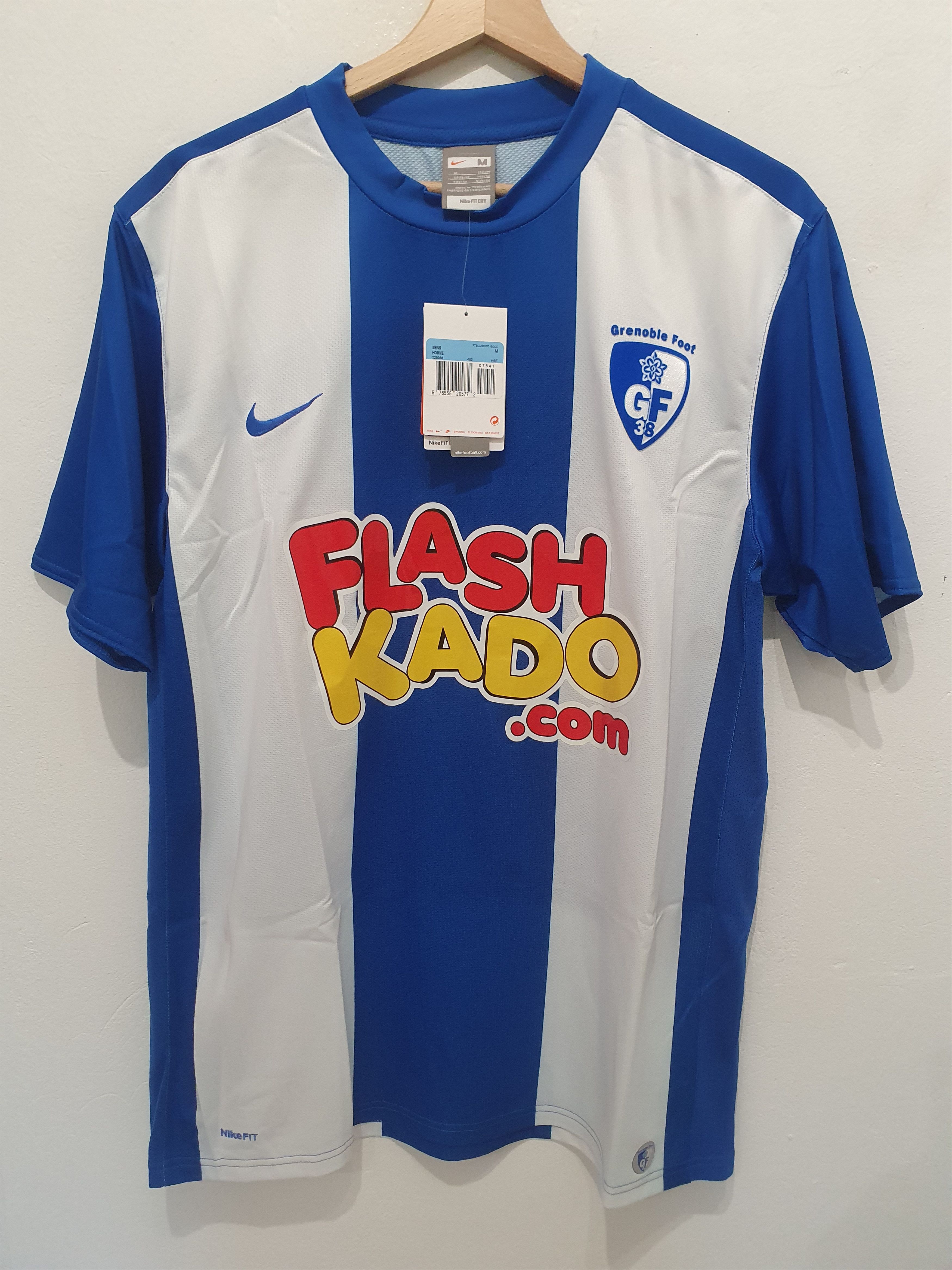 image of Grenoble Foot 38 Size M New Football Shirt Jersey in Blue/White, Men's