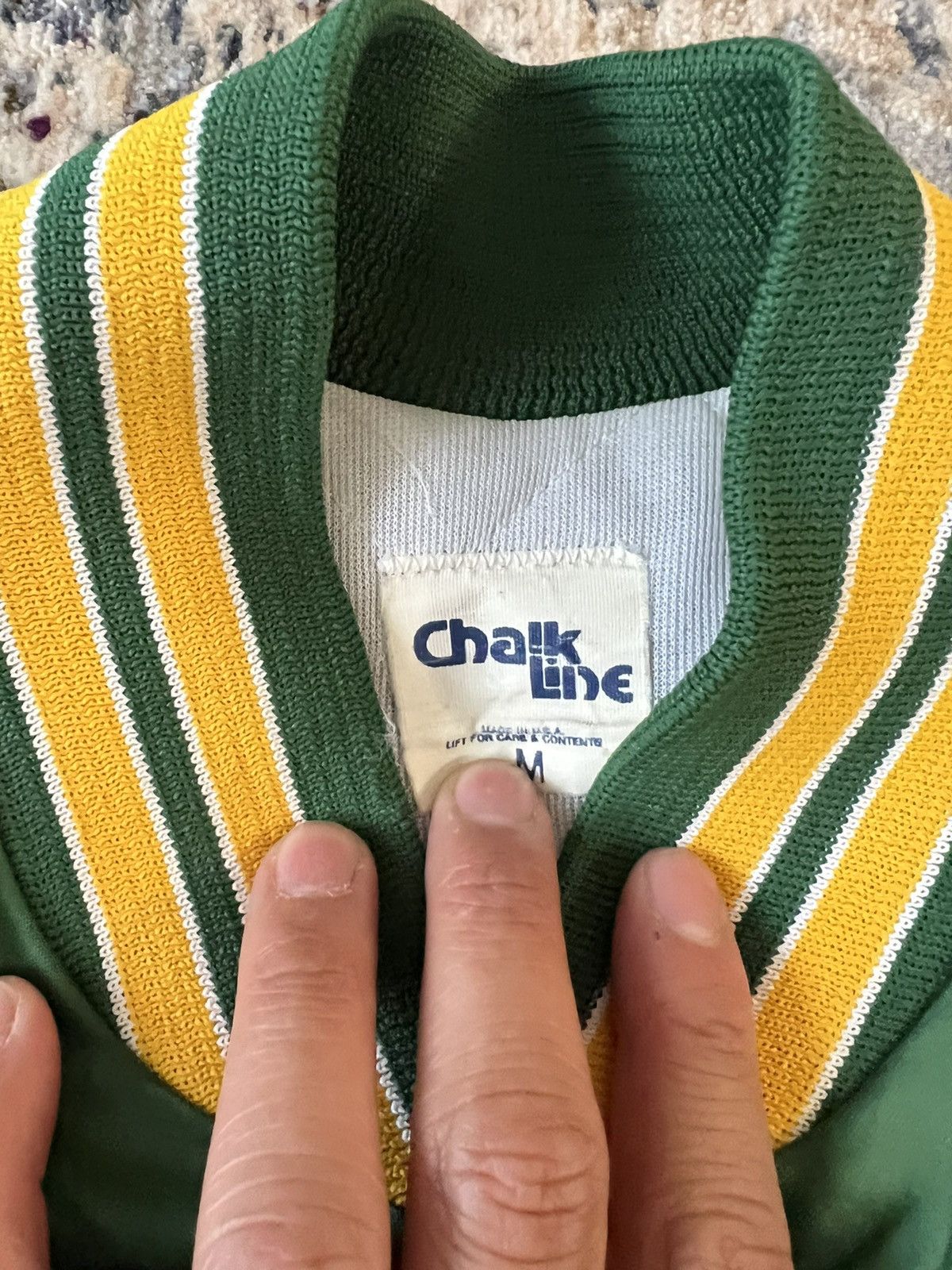 Chalk Line × Vintage Vintage Green Bay Packers Chalk Line Satin Jacket Sz M Size US M / EU 48-50 / 2 - 3 Thumbnail
