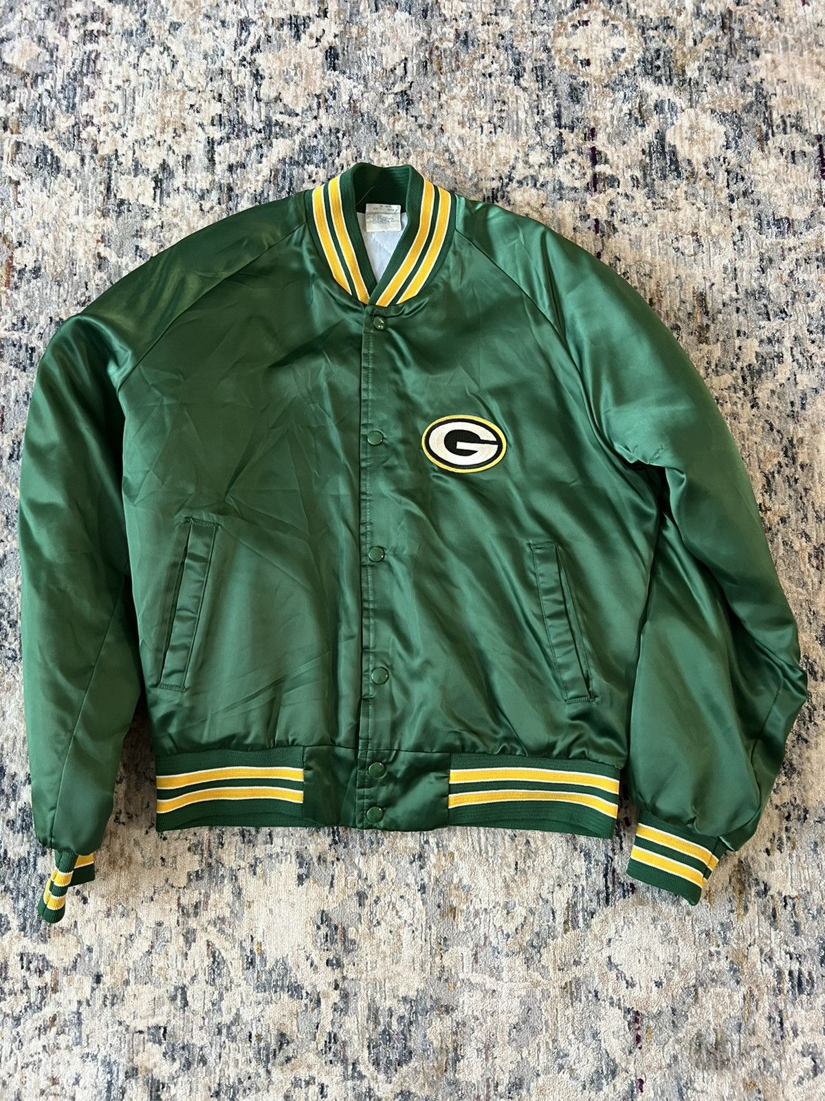 Vintage Green Bay Packers Chalk Line Satin Jacket Sz M