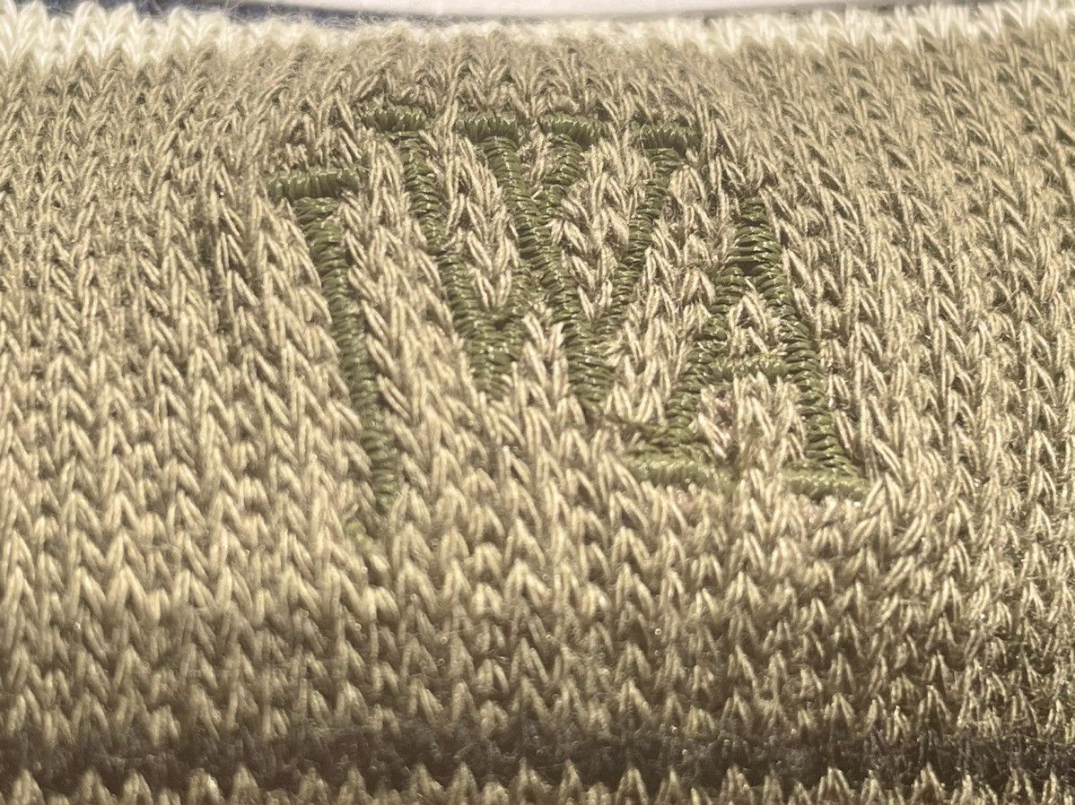 JW Anderson × Uniqlo Olive Lined Socks Dress Crew Cotton Logo Green Striped Size ONE SIZE - 8 Thumbnail