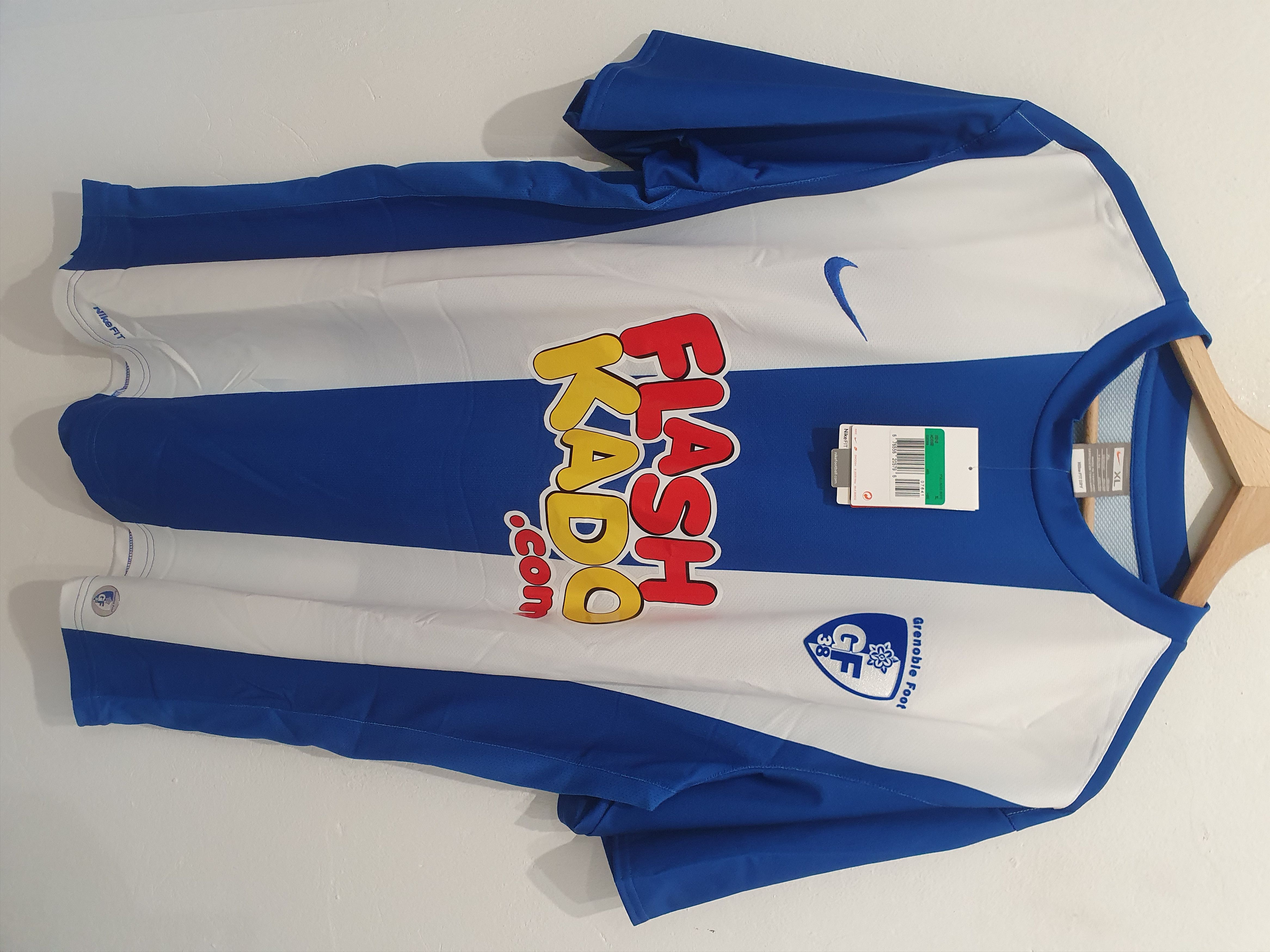 image of Grenoble Foot 38 2009 2010 Size XL New Jersey Shirt in Blue/White, Men's