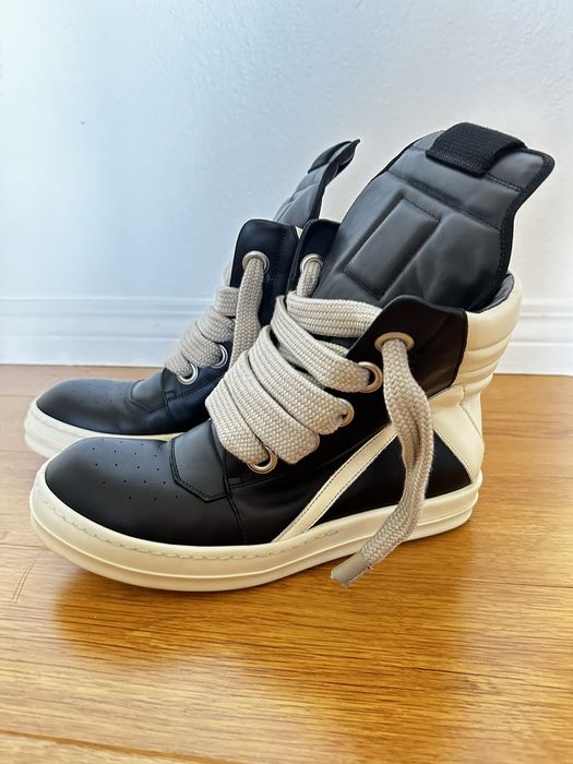 Rick Owens RICK OWENS JUMBO LACE GEOBASKET SZ 42 JUMBO LACES JUMBOLACED ...