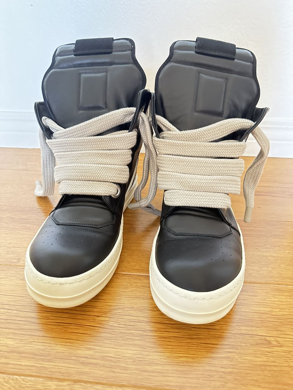 Rick Owens RICK OWENS JUMBO LACE GEOBASKET SZ 42 JUMBO LACES JUMBOLACED ...