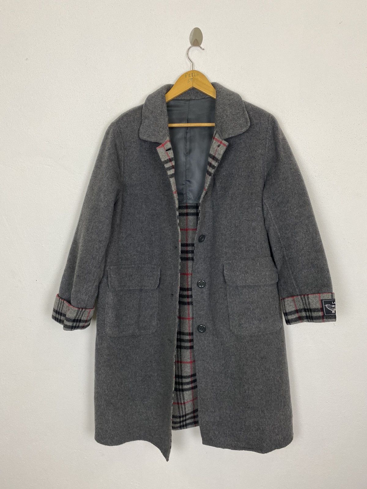 Handmade × Japanese Brand HAND MADE LAMBWOOL LONG COAT NICE DESIGN Size US L / EU 52-54 / 3 - 2 Thumbnail