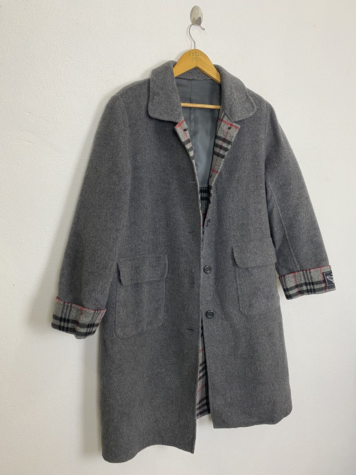 Handmade × Japanese Brand HAND MADE LAMBWOOL LONG COAT NICE DESIGN Size US L / EU 52-54 / 3 - 4 Thumbnail