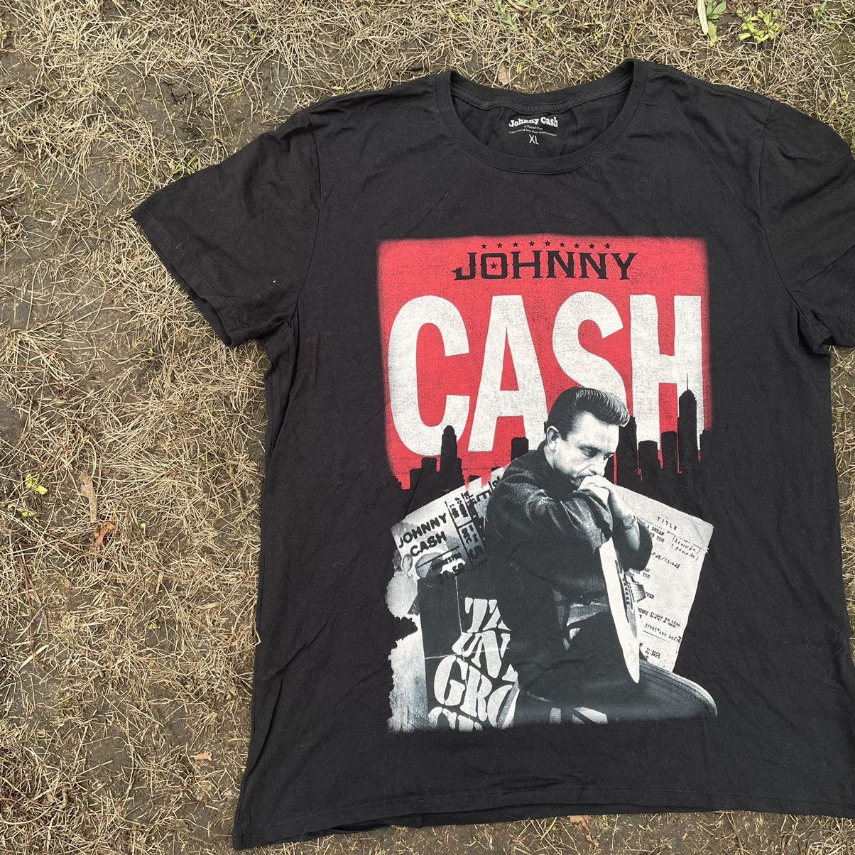 Vintage Vintage Y2K Johnny Cash Graphic Tee Band Grunge Worn In M Size US M / EU 48-50 / 2 - 3 Thumbnail