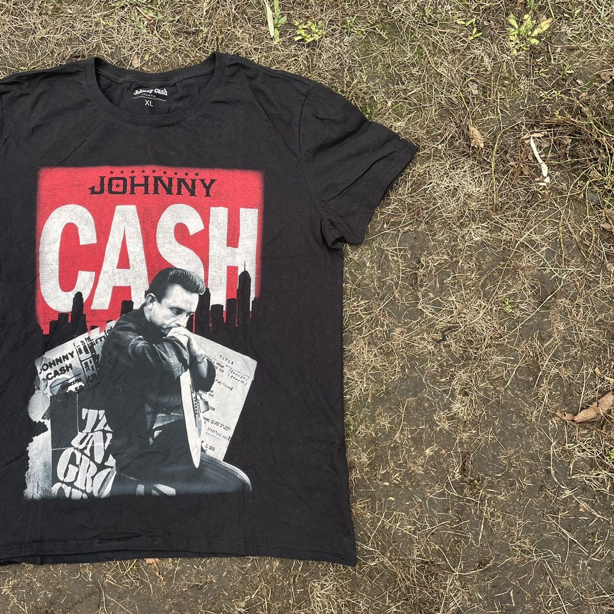 Vintage Vintage Y2K Johnny Cash Graphic Tee Band Grunge Worn In M Size US M / EU 48-50 / 2 - 2 Thumbnail