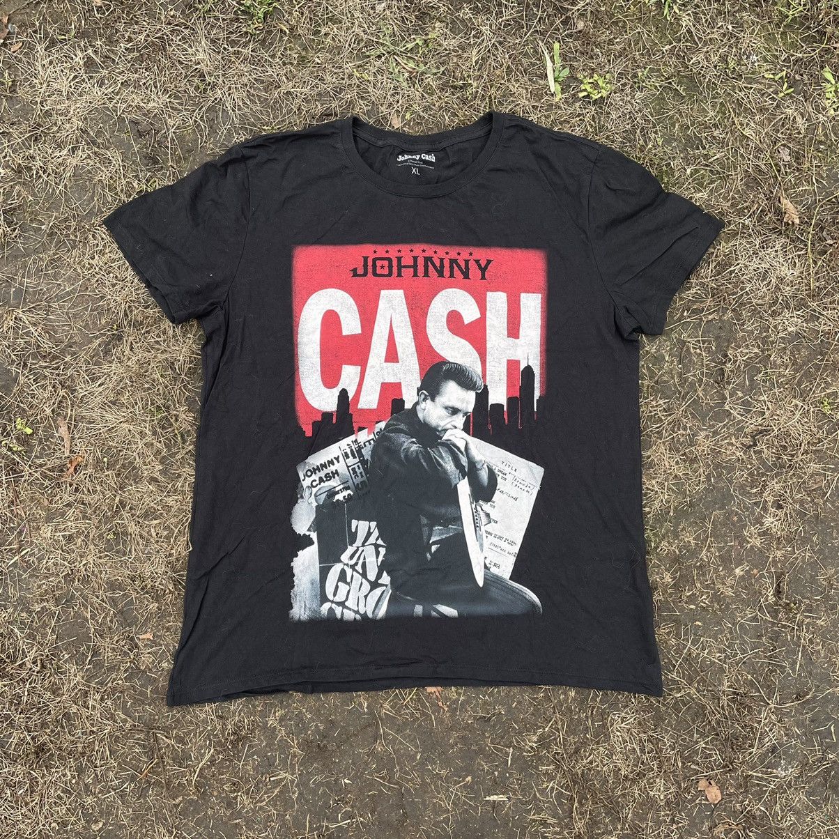 Vintage Vintage Y2K Johnny Cash Graphic Tee Band Grunge Worn In M Size US M / EU 48-50 / 2 - 1 Thumbnail