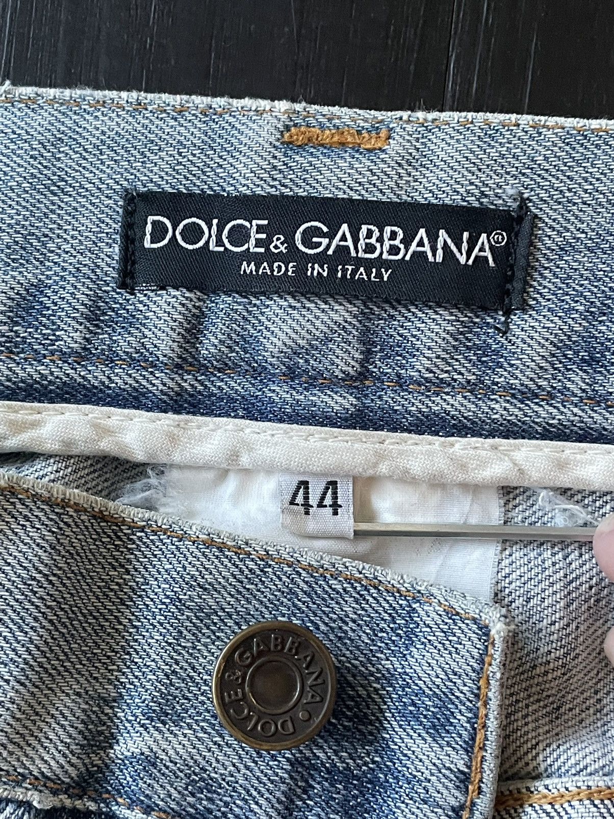 Dolce & Gabbana Dolce & Gabbana SS 2001 Distressed Patchwork Denim Size 32 Size US 32 / EU 48 - 17 Thumbnail