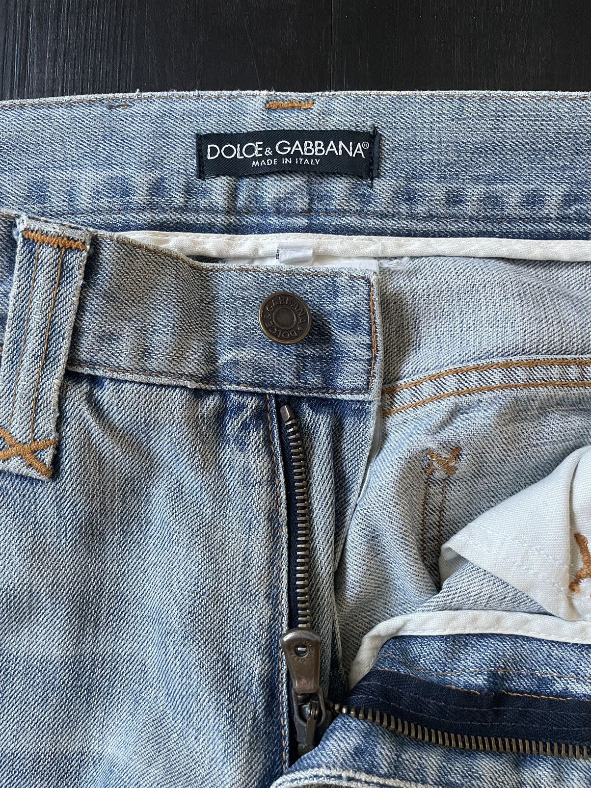 Dolce & Gabbana Dolce & Gabbana SS 2001 Distressed Patchwork Denim Size 32 Size US 32 / EU 48 - 16 Thumbnail