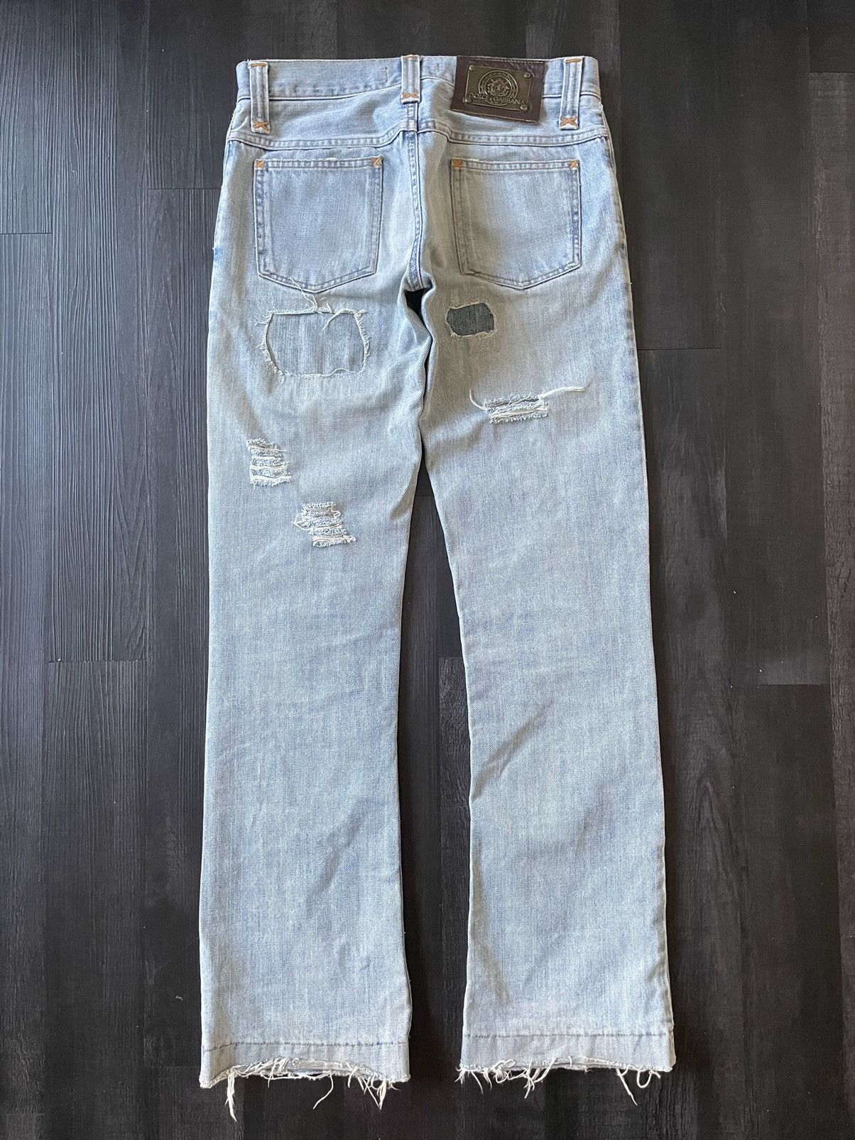 Dolce & Gabbana Dolce & Gabbana SS 2001 Distressed Patchwork Denim Size 32 Size US 32 / EU 48 - 2 Thumbnail