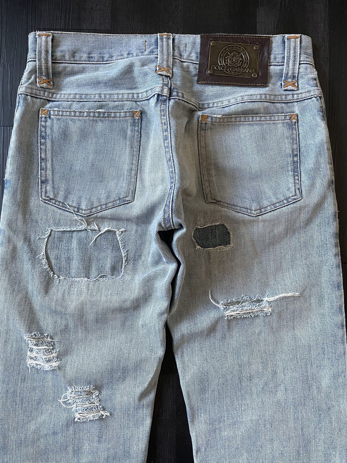 Dolce & Gabbana Dolce & Gabbana SS 2001 Distressed Patchwork Denim Size 32 Size US 32 / EU 48 - 7 Thumbnail