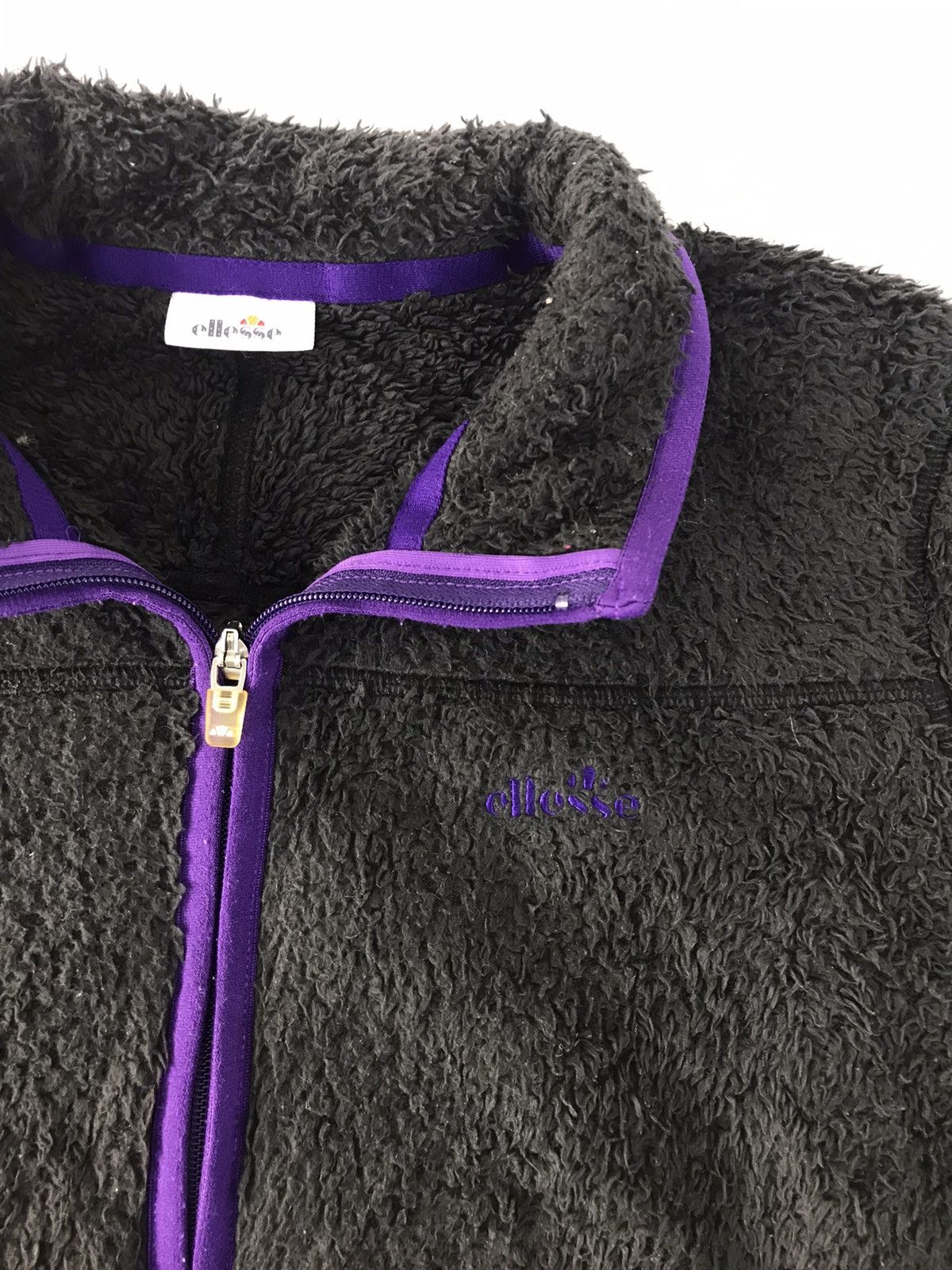 Ellesse × Vintage Ellesse Japanese Brand Fluffy Jacket Zipper Plain Design Size US S / EU 44-46 / 1 - 3 Thumbnail
