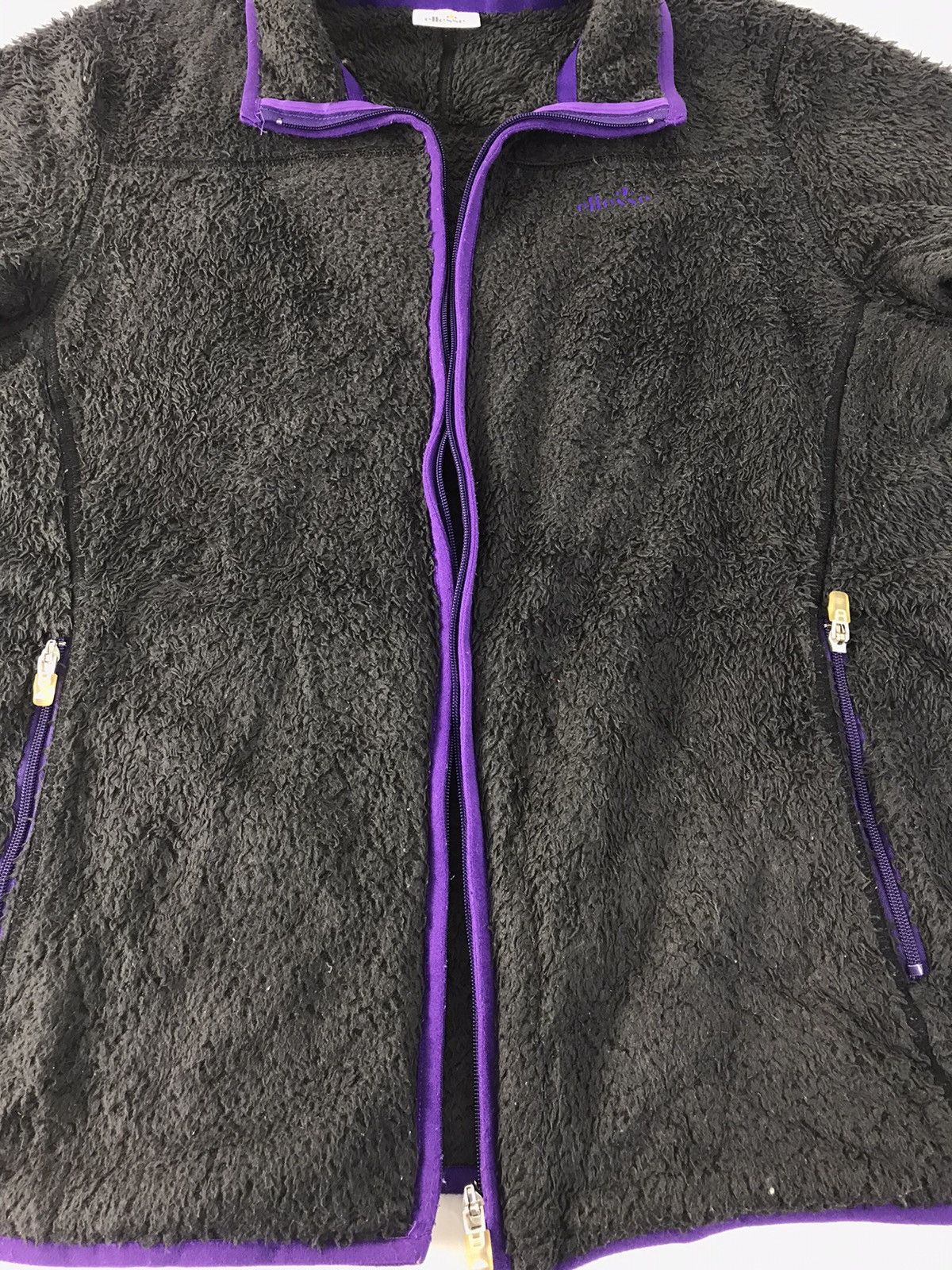 Ellesse × Vintage Ellesse Japanese Brand Fluffy Jacket Zipper Plain Design Size US S / EU 44-46 / 1 - 4 Thumbnail