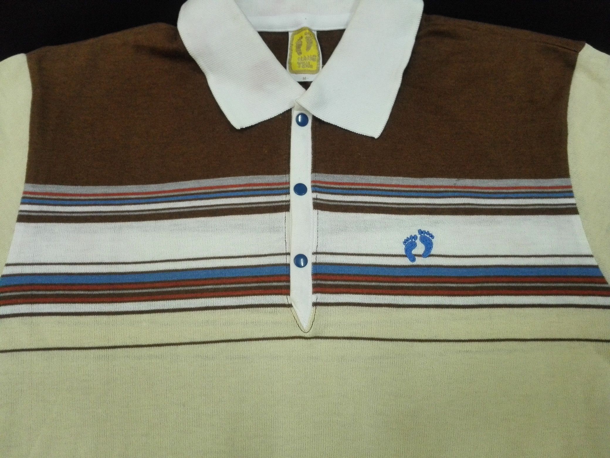 Hang Ten Vintage 70s 80s HANG TEN 50/50 STRIPED Tee Size US S / EU 44-46 / 1 - 2 Thumbnail