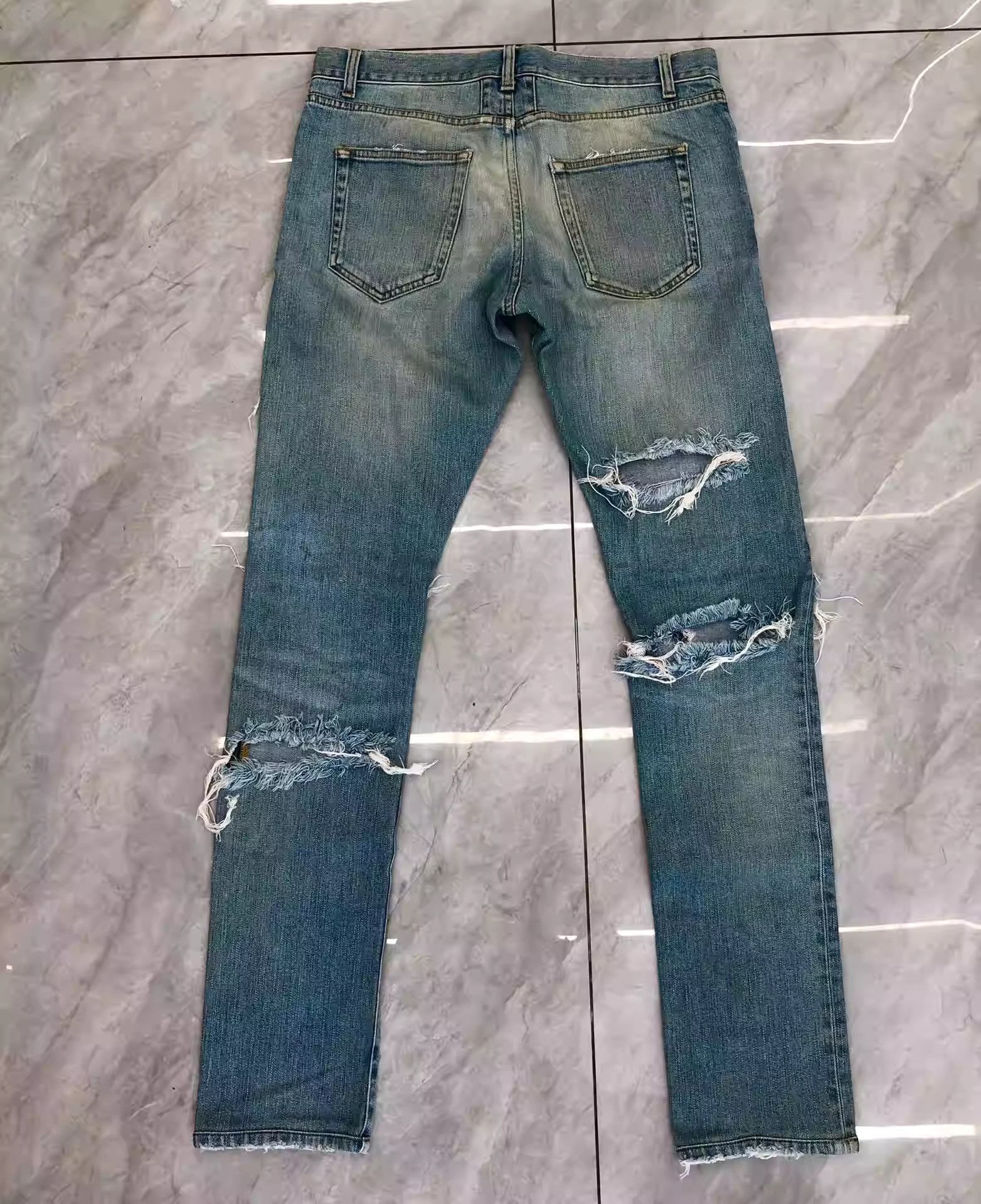 Saint Laurent Paris Saint Laurent Four cuts ruin jeans big time Size US 31 - 2 Thumbnail
