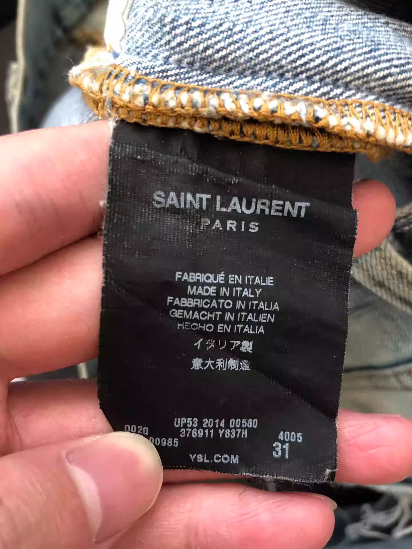 Saint Laurent Paris Saint Laurent Four cuts ruin jeans big time Size US 31 - 3 Thumbnail