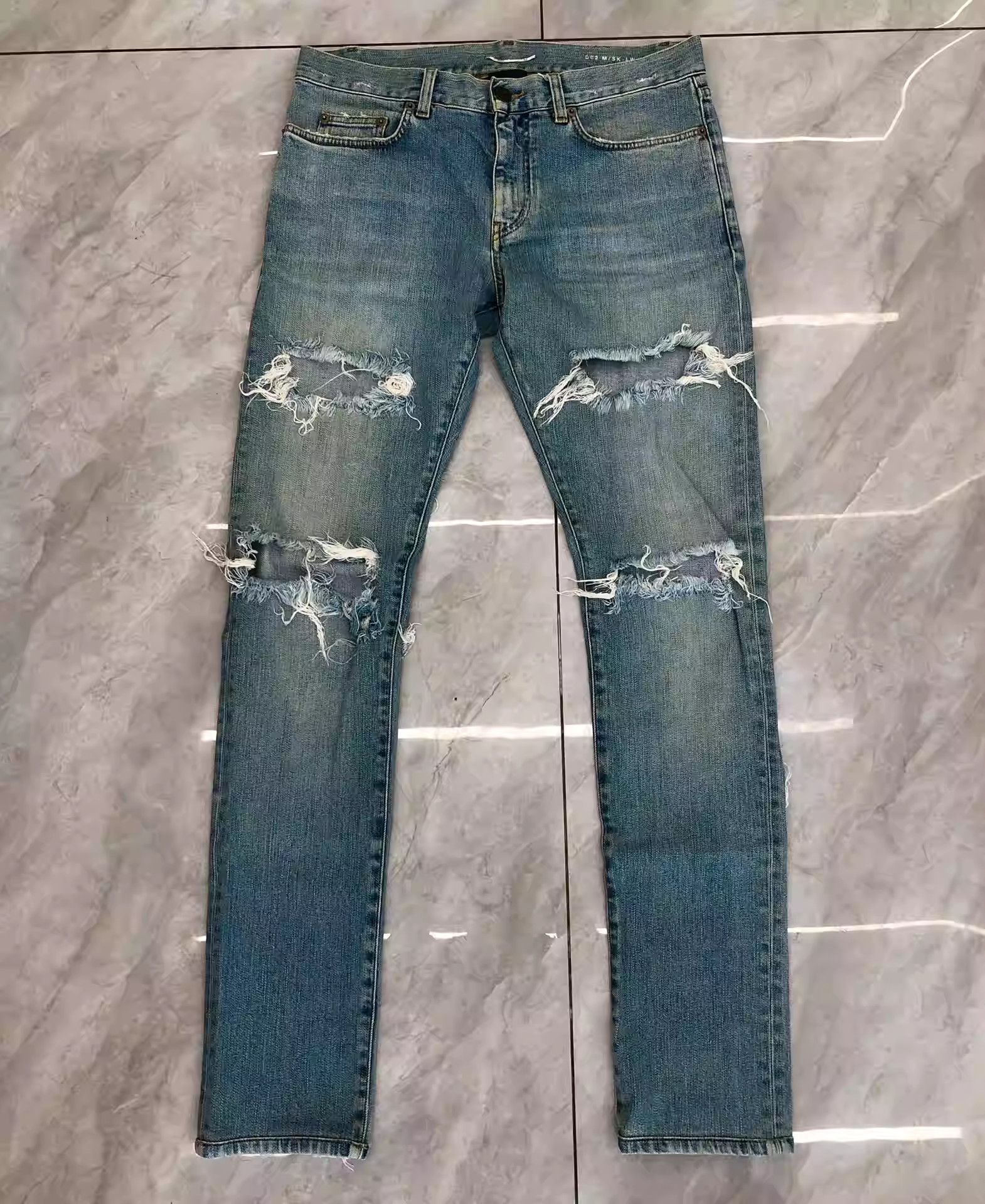 Saint Laurent Paris Saint Laurent Four cuts ruin jeans big time Size US 31 - 1 Thumbnail