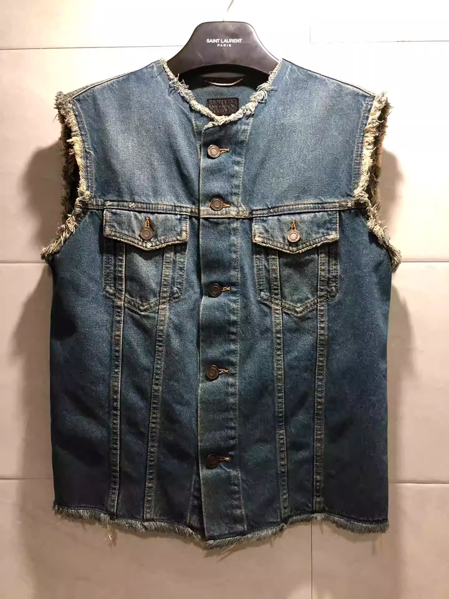 Saint Laurent Denim Jacket Vest
