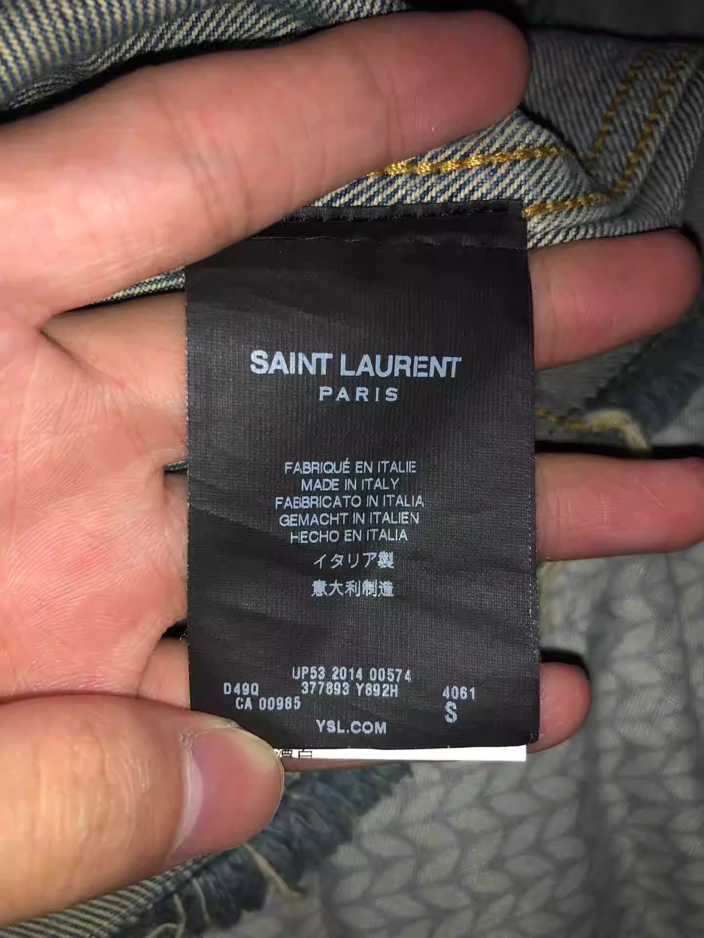 Saint Laurent Denim Jacket Vest