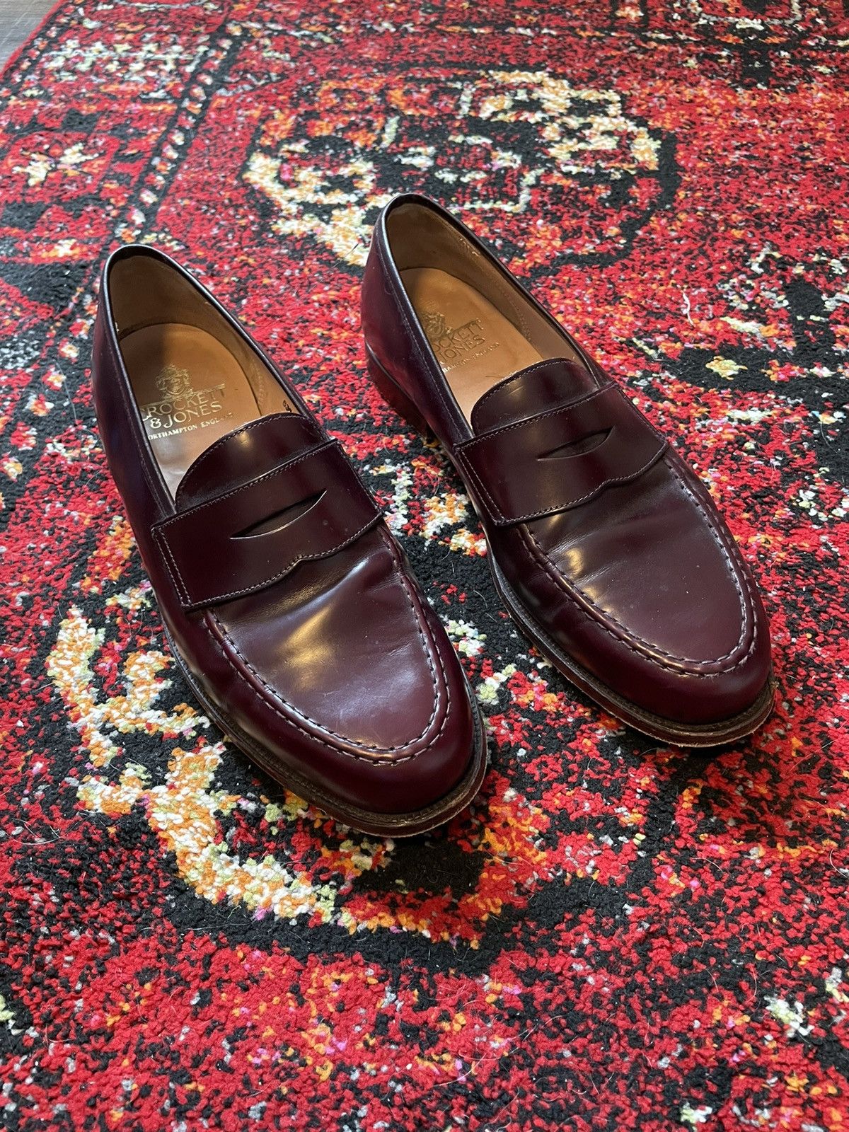 Crockett & Jones Boston Burgundy Cavalry Calf | Grailed Crockett & Jones Boston Burgundy Cavalry Calf | Grailed