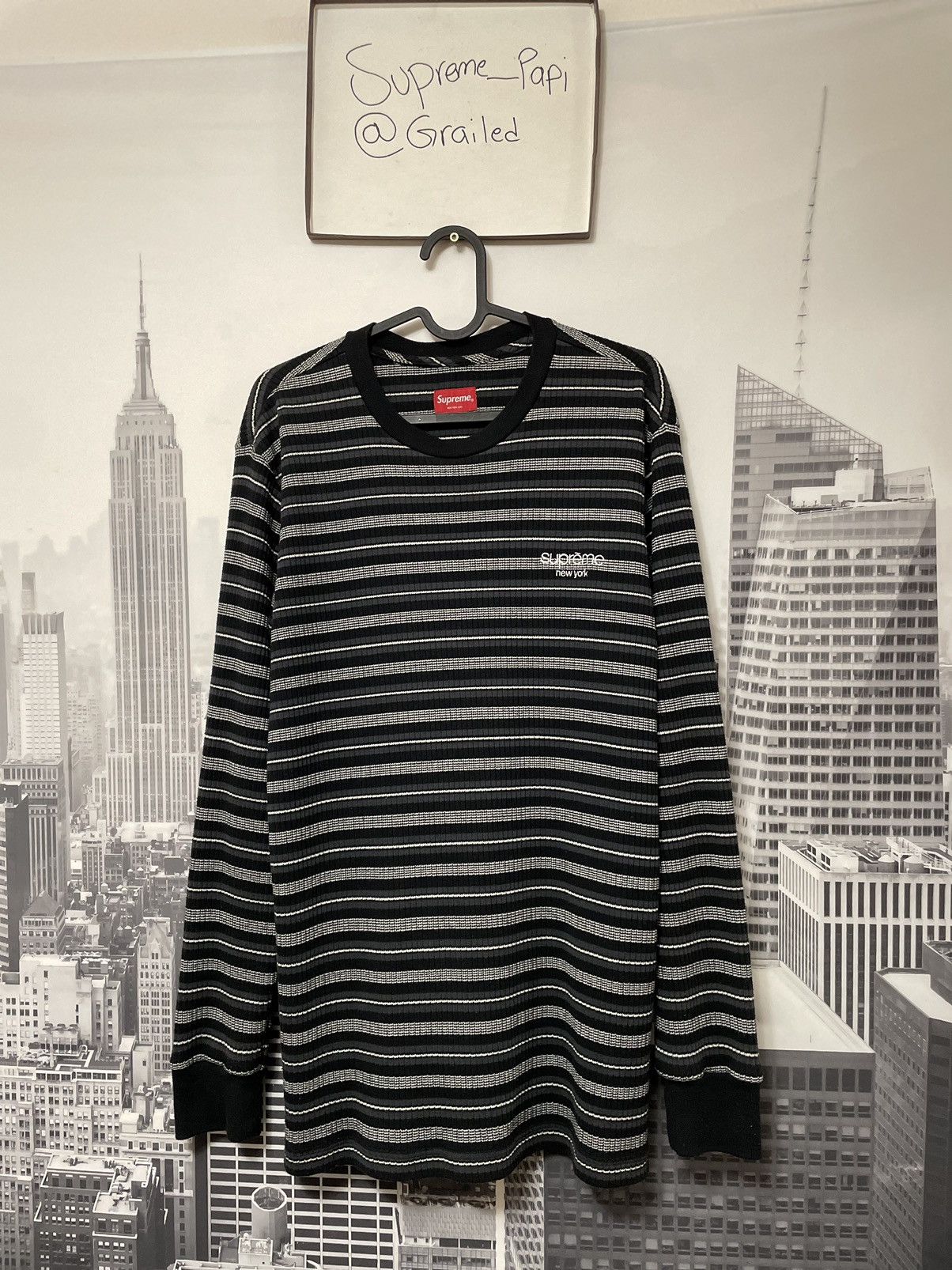 ニット/セーター supreme ribbed knit stripe l/s top Supreme × Vintage Supreme Ribbed Knit Stripe L/S Top FW16 SZ M
