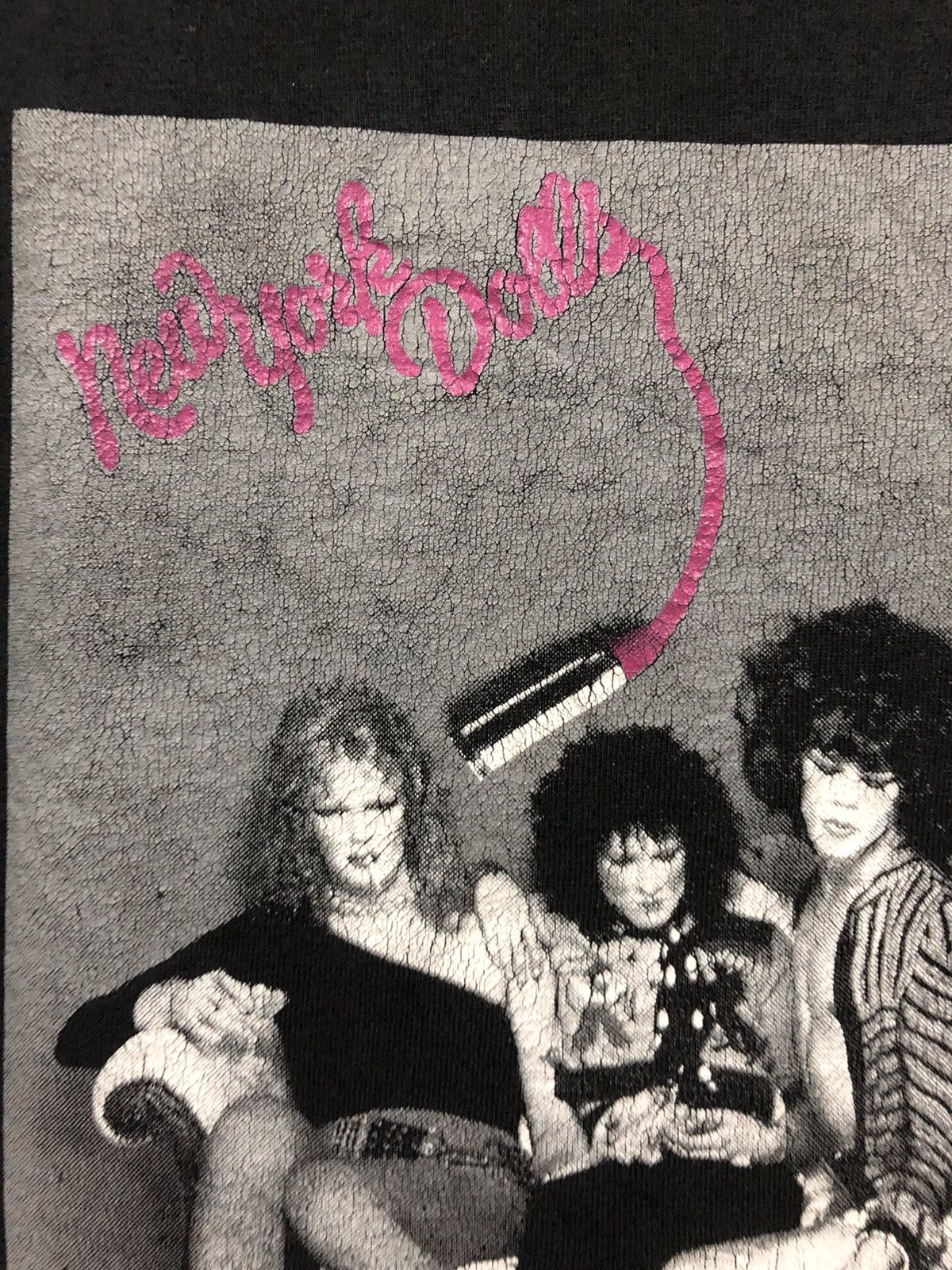 Band Tees × Vintage Vintage New York dolls american hard rock distressed t shirt Size US M / EU 48-50 / 2 - 3 Thumbnail