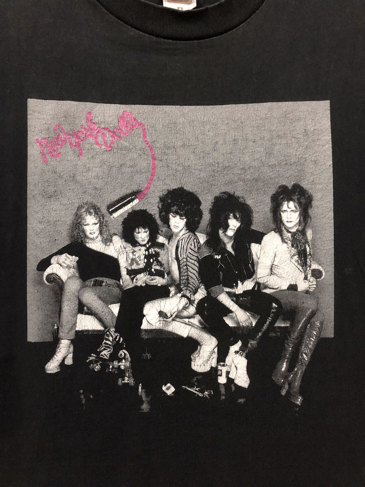 Band Tees × Vintage Vintage New York dolls american hard rock distressed t shirt Size US M / EU 48-50 / 2 - 2 Thumbnail