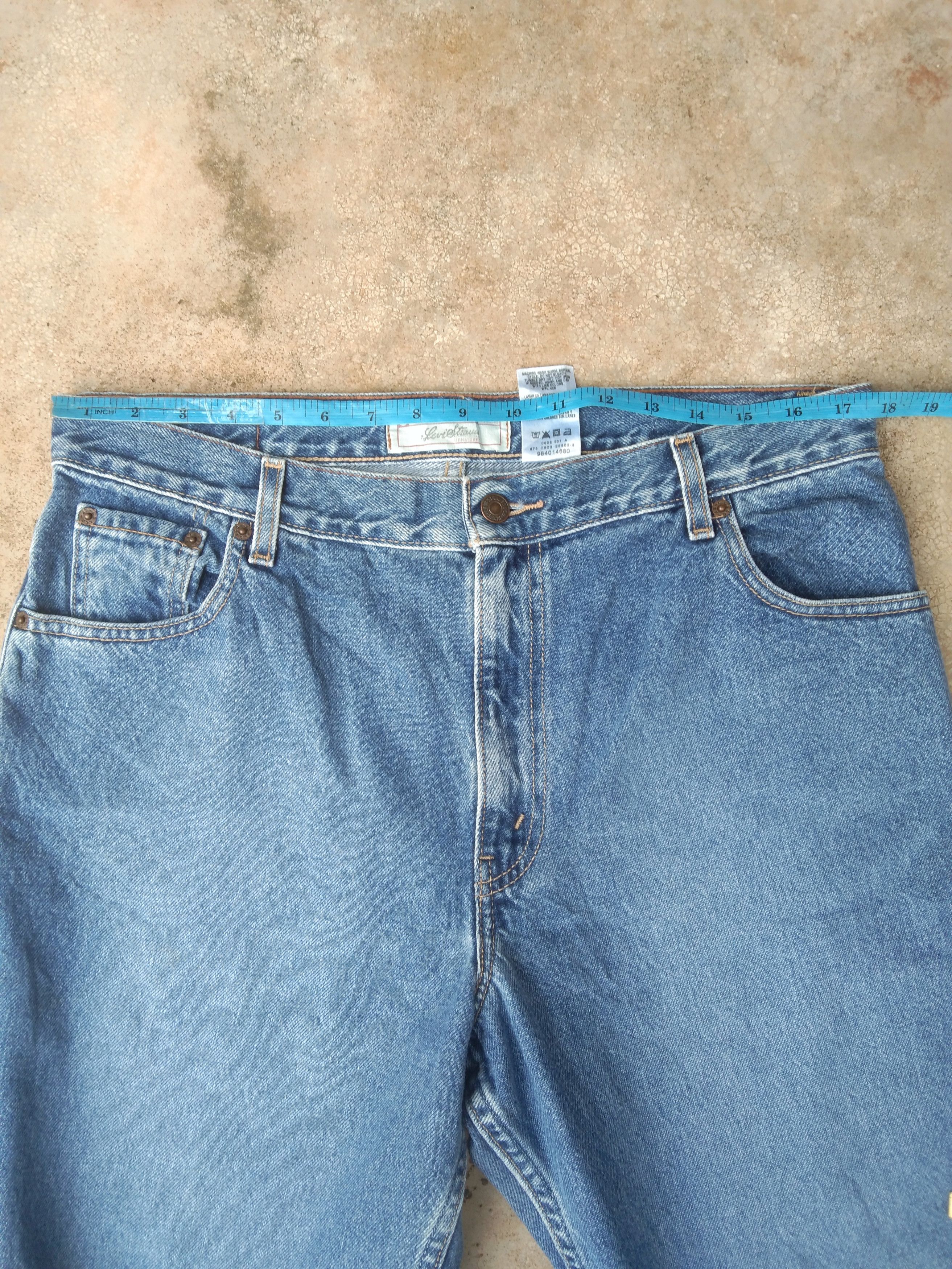 Levi's Vintage Levi's Signature Relaxed Fit Blue Jeans 34x31 Size US 34 / EU 50 - 7 Thumbnail