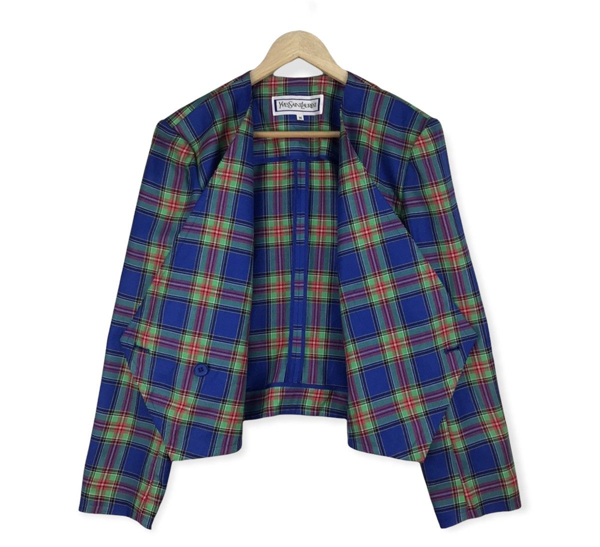 Yves Saint Laurent Yves Saint Laurent Tartan Jacket Size M / US 6-8 / IT 42-44 - 3 Thumbnail