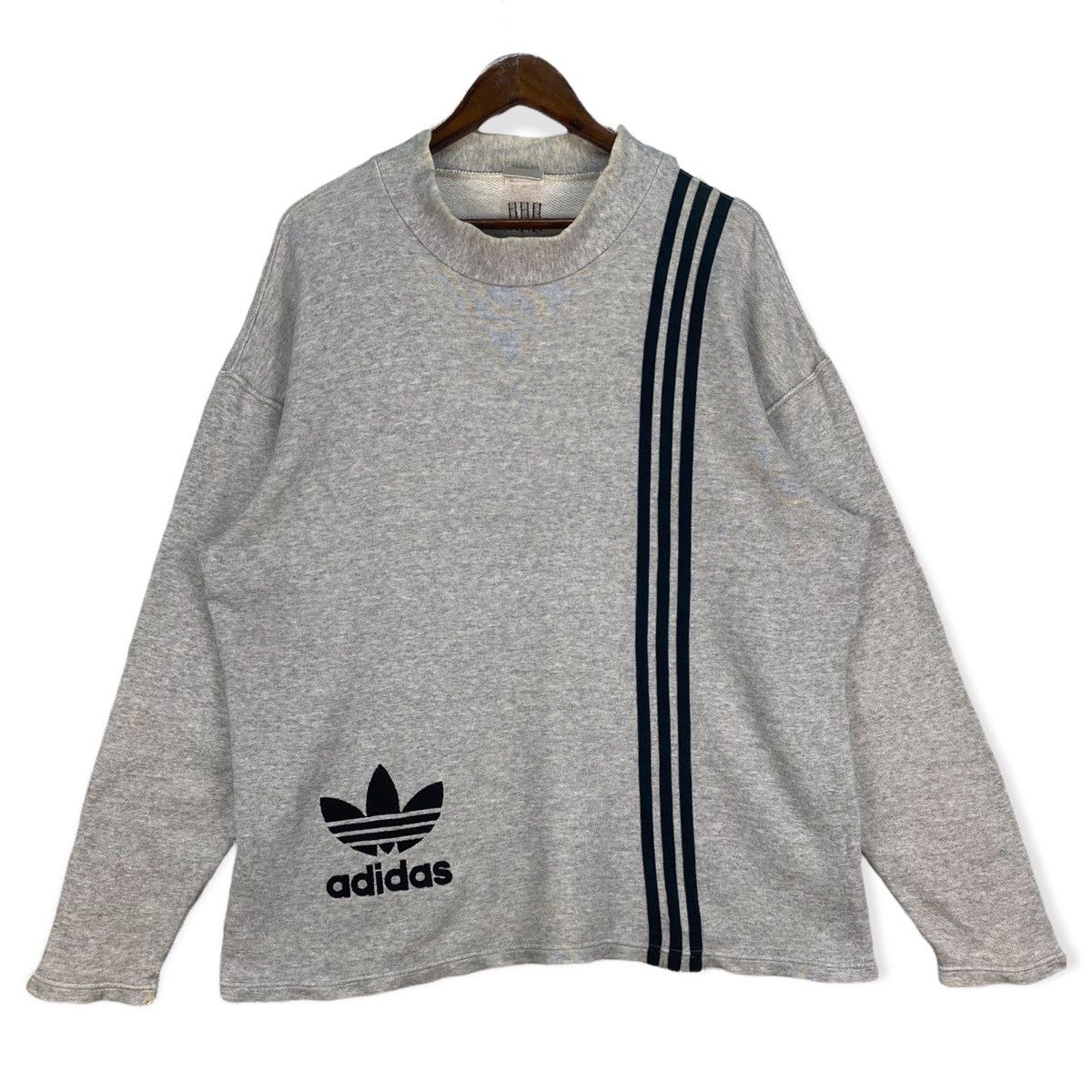 Adidas Vintage Adidas 3 Stripe Sweatshirt Size US L / EU 52-54 / 3 - 1 Thumbnail
