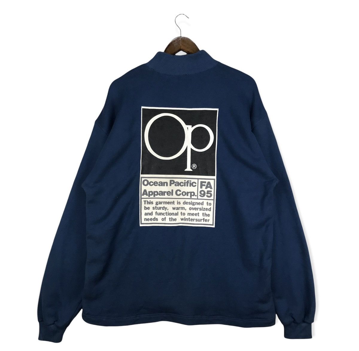 Ocean Pacific Vintage Ocean Pacific Turtleneck Sweatshirt Size US L / EU 52-54 / 3 - 1 Thumbnail