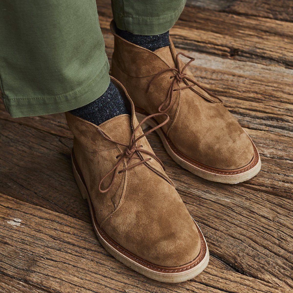 image of Trickers Monty Chukka Boots - Kudu Reverse Suede in Brown, Men's (Size 12)