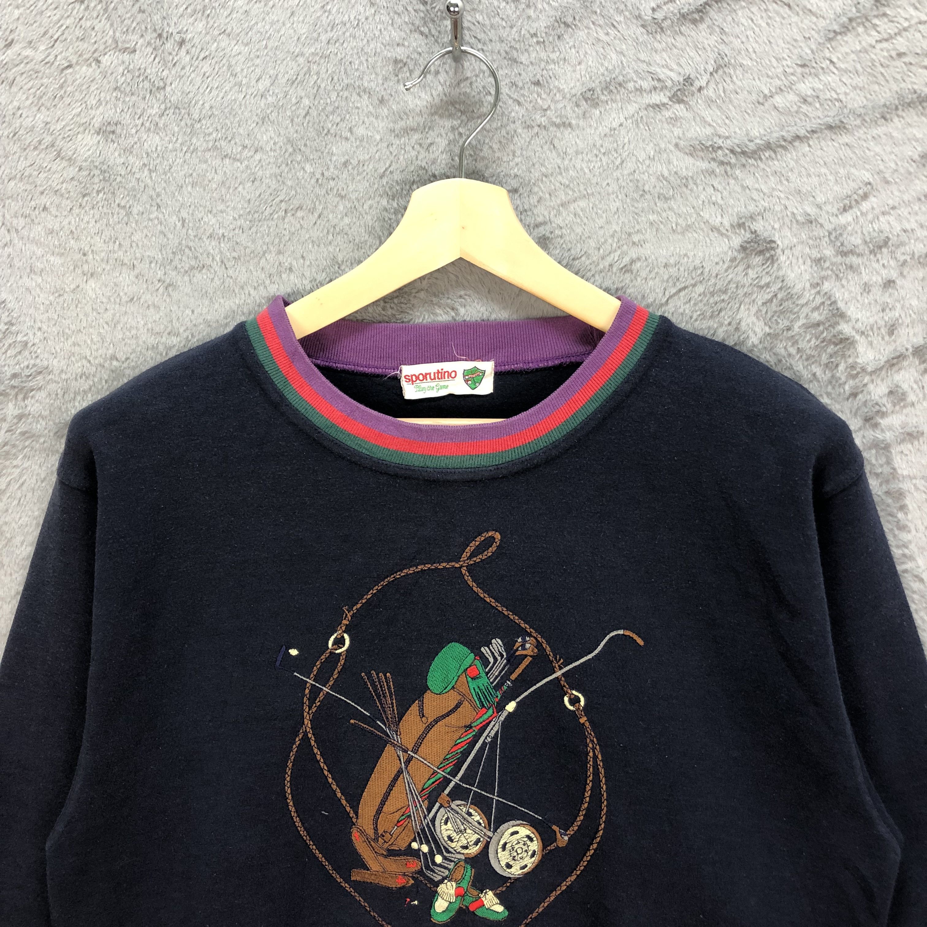 Japanese Brand Sporutino Play The Games Golfer Sweatshirts #6038-218 Size M / US 6-8 / IT 42-44 - 2 Thumbnail