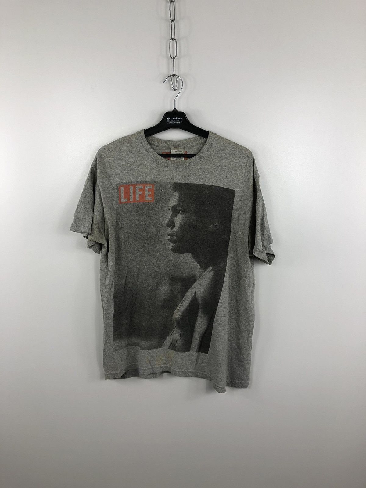 Vintage Vintage Gildan Big Logo Mohammad Ali T Shirt Grey Size M Size US M / EU 48-50 / 2 - 1 Thumbnail