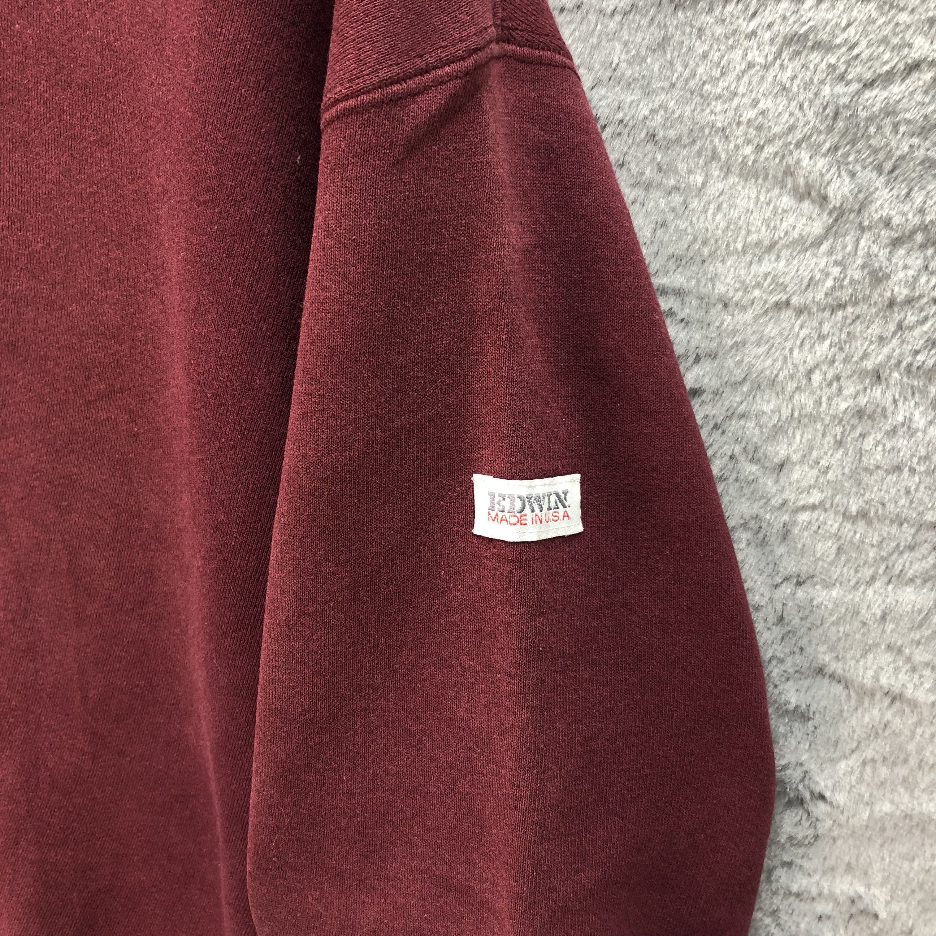 Edwin VINTAGE 90's EDWIN MADE IN USA PLAIN SWEATSHIRTS #5160-176 Size US L / EU 52-54 / 3 - 6 Thumbnail
