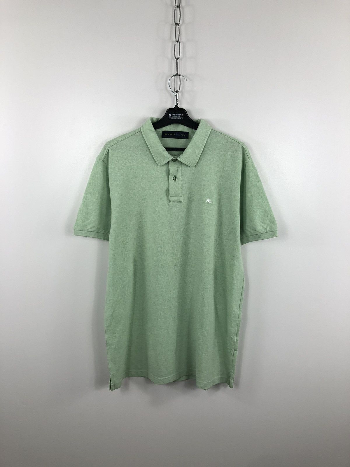 Etro × Vintage Etro Polo T-Shirt Small Embroidery Logo Green Size XL Size US XL / EU 56 / 4 - 1 Thumbnail